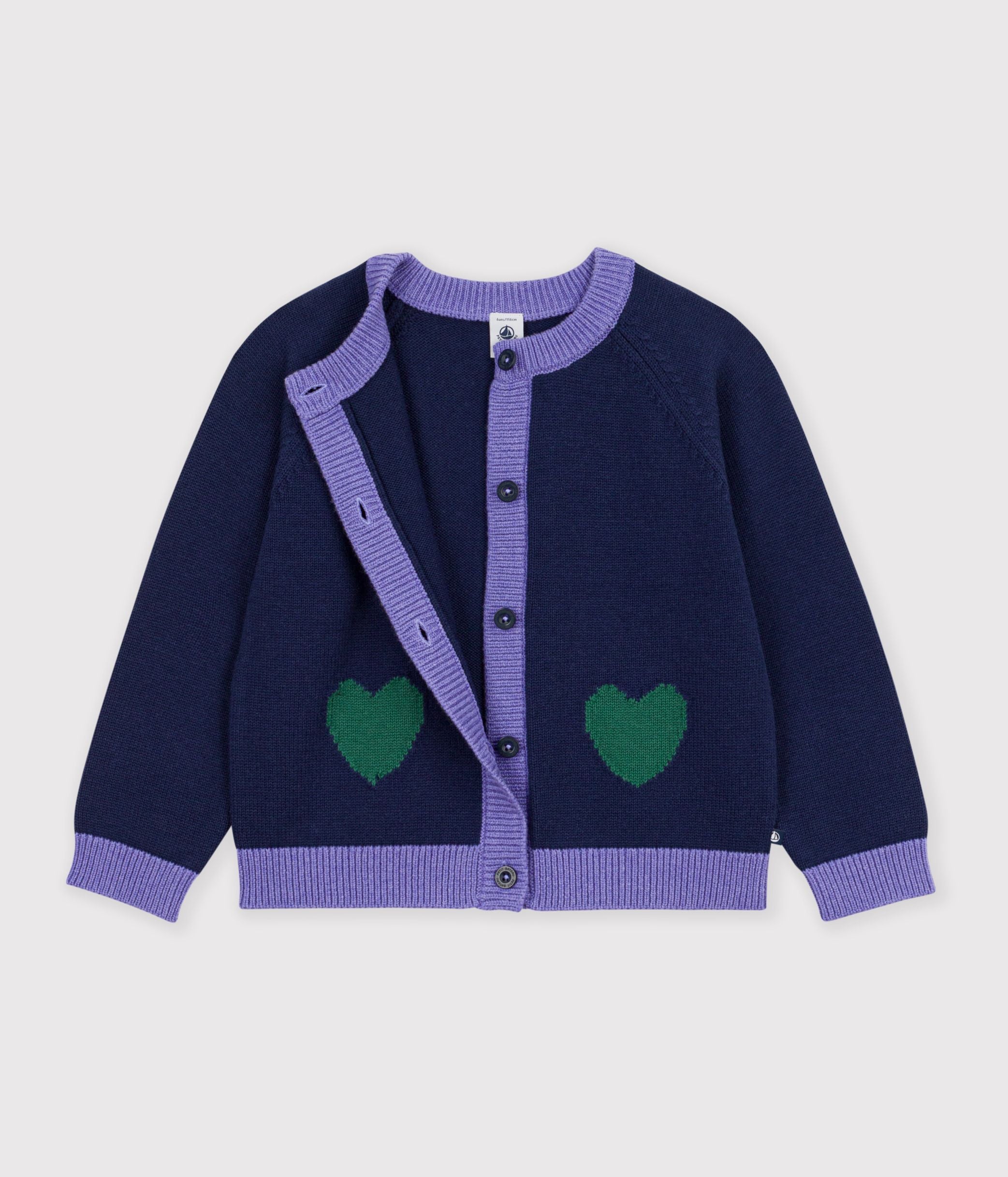 cardigan-enfant-en-laine-et-coton-uni