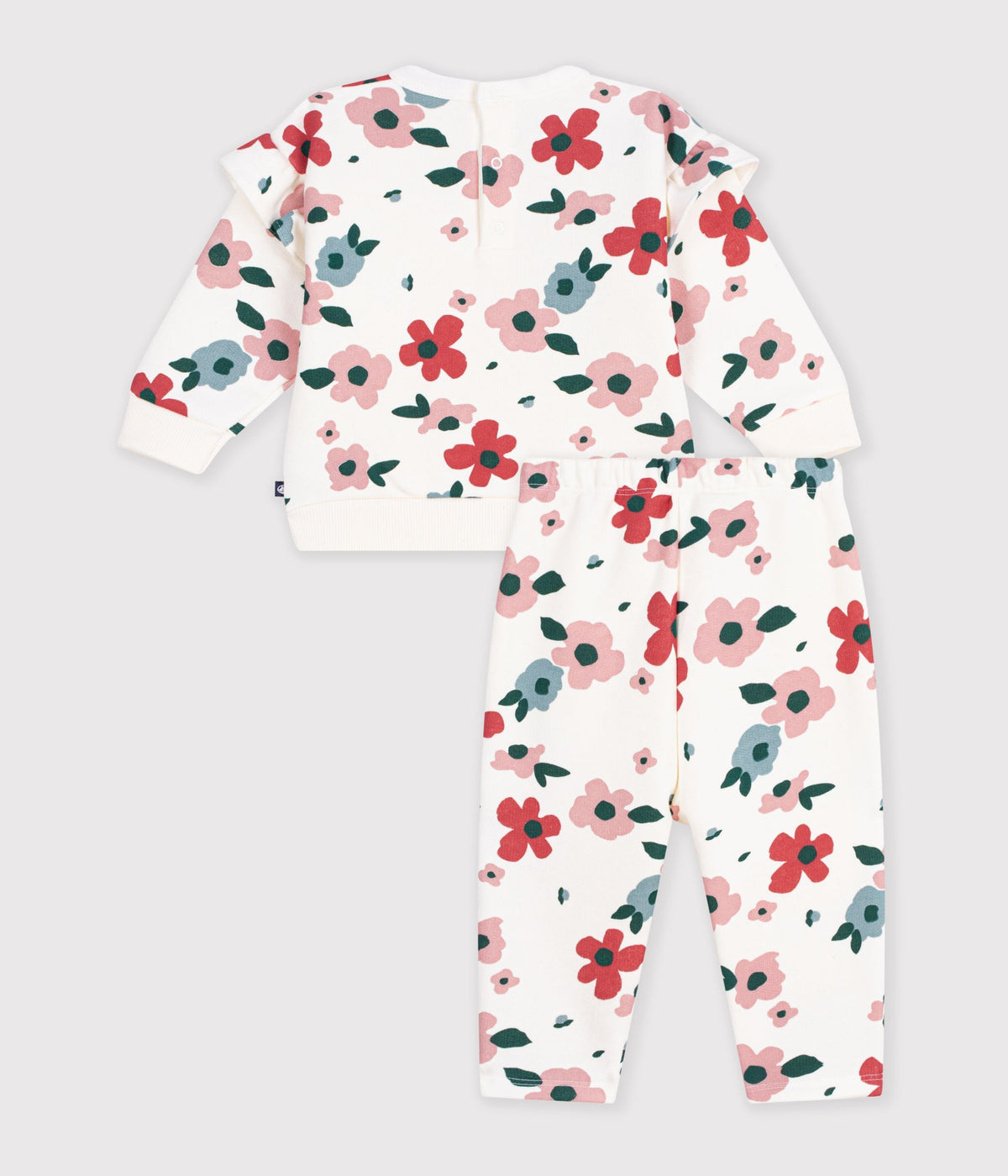 ensemble-sweatshirt-et-pantalon-bébé-en-coton-imprimé-à-fleurs
