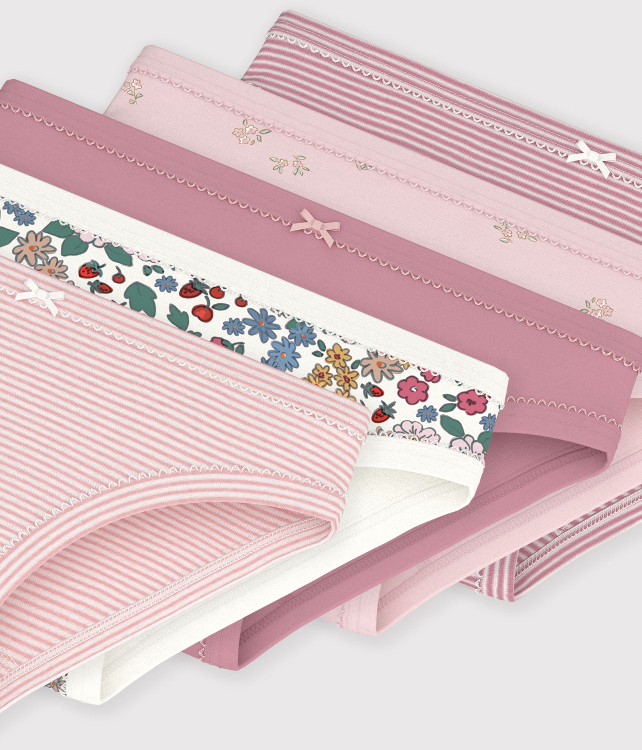 lot-de-culottes-enfant-en-coton-à-fleurs