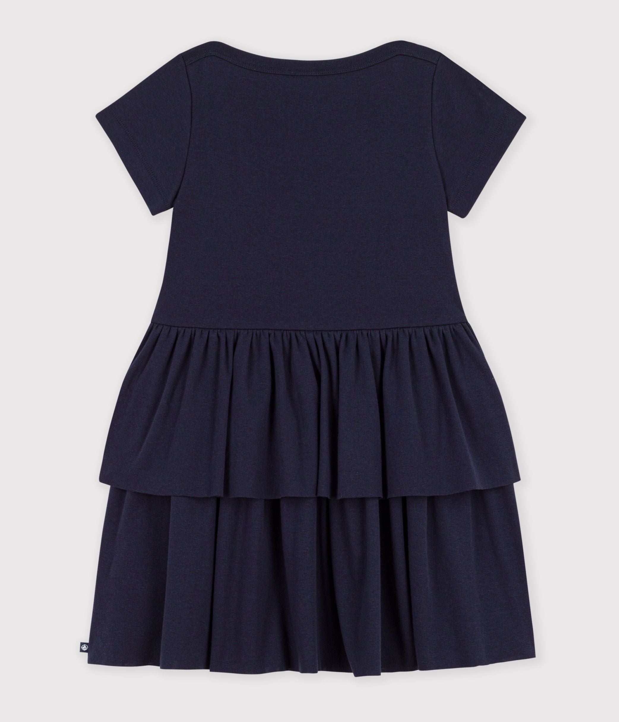 robe-enfant-en-coton-manches-courtes-unie