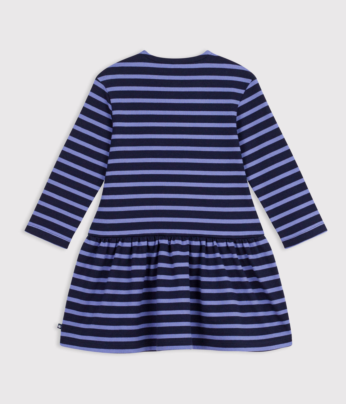 robe-enfant-en-coton-manches-longues-à-rayures