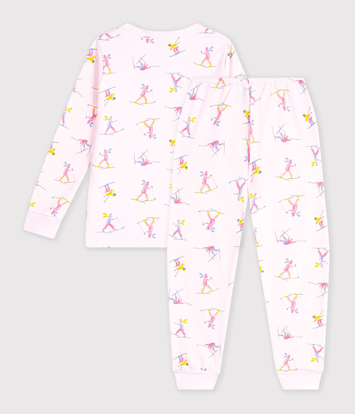 pyjama-enfant-en-molleton-imprimé-skieurs