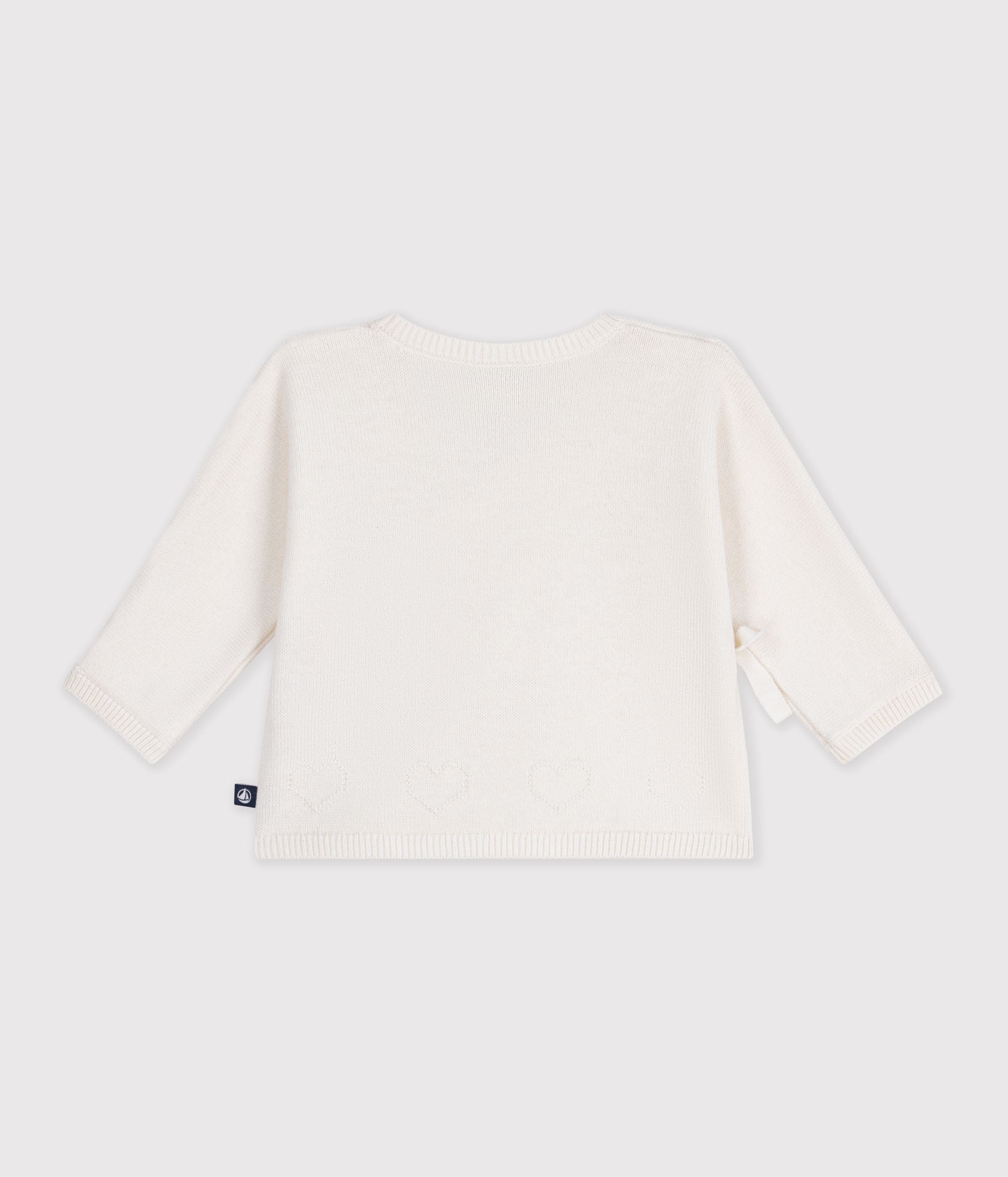 brassière-bébé-cache-coeur-en-tricot-laine-et-coton-ajouré