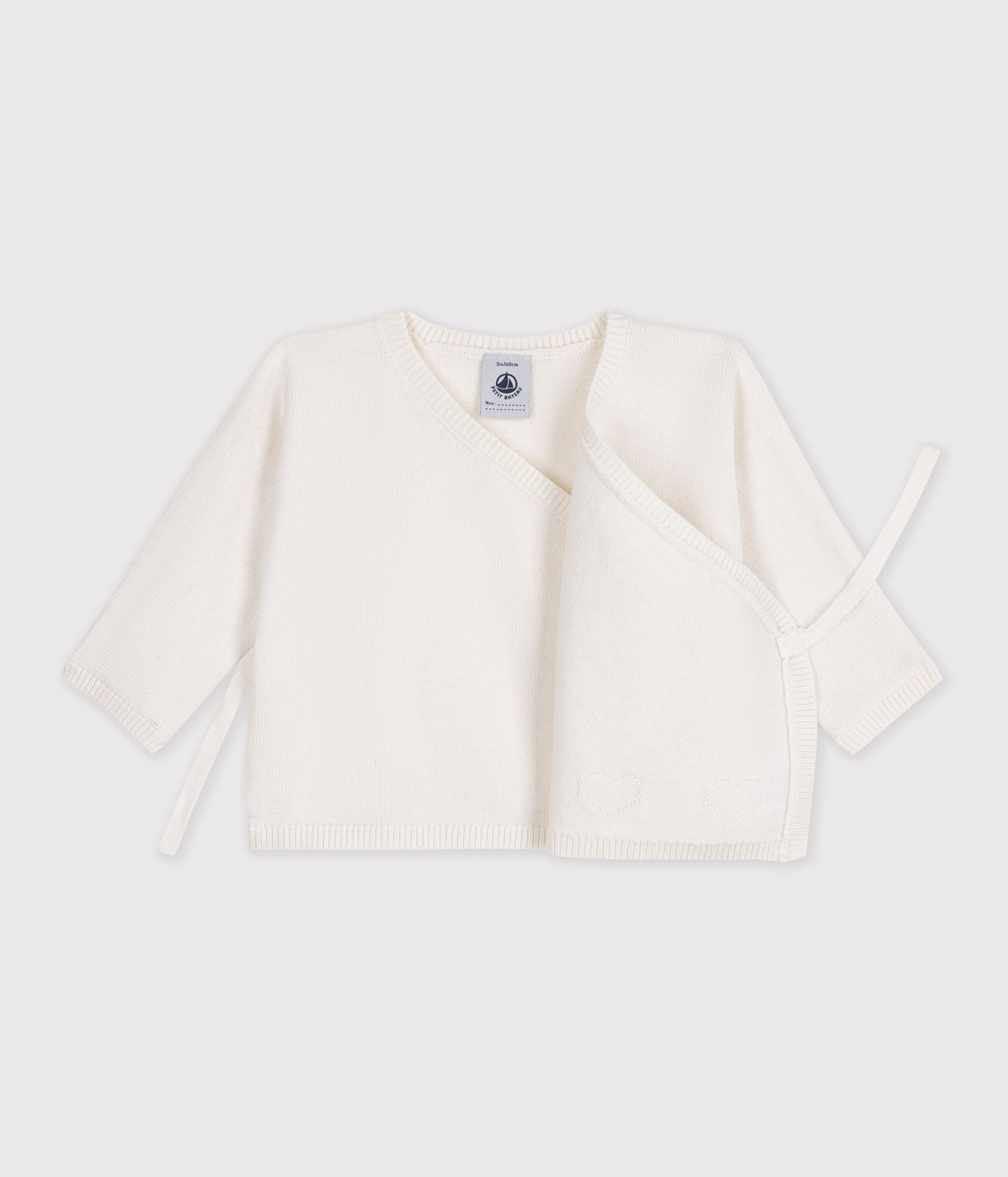 brassière-bébé-cache-coeur-en-tricot-laine-et-coton-ajouré