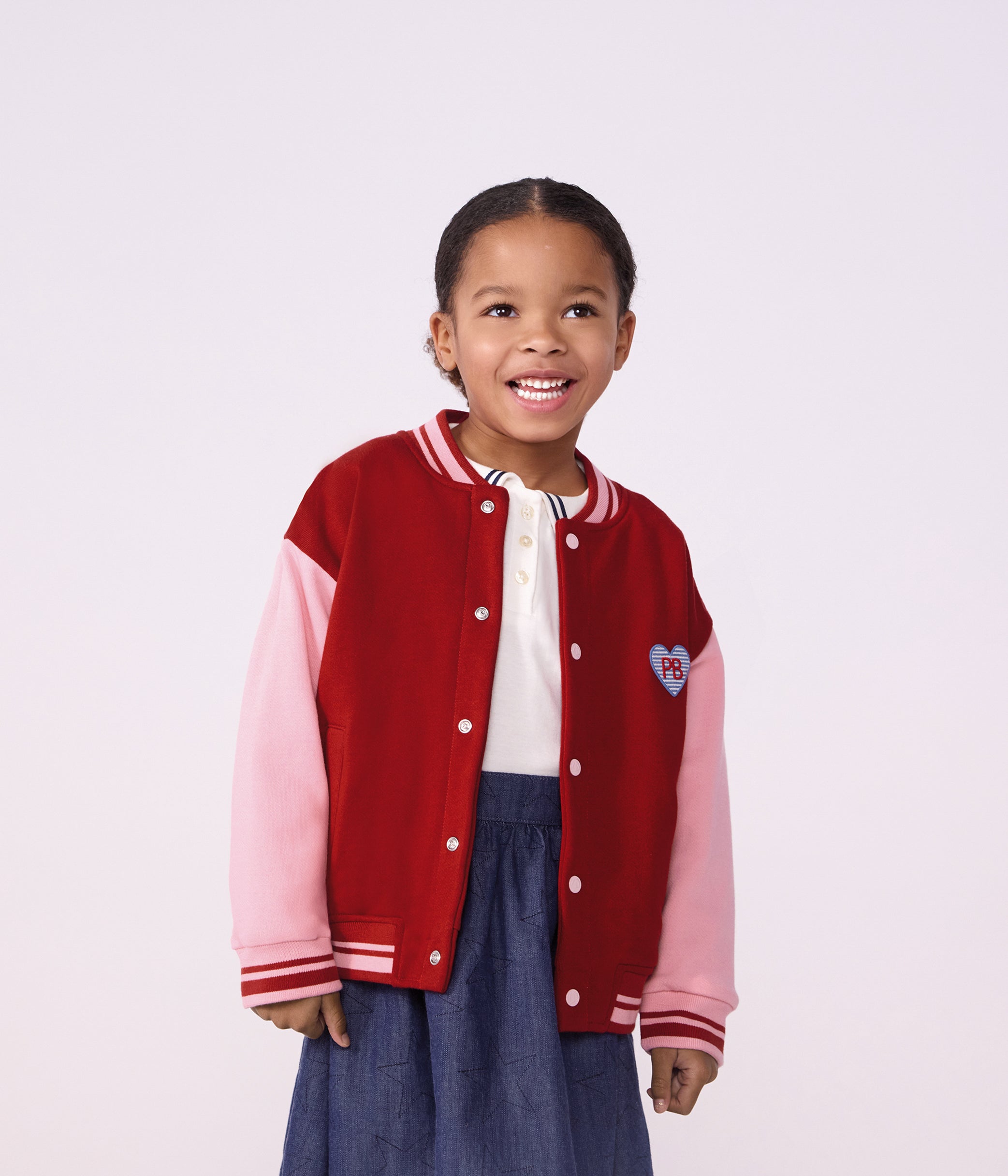 veste-teddy-enfant-en-coton-uni-colorblock