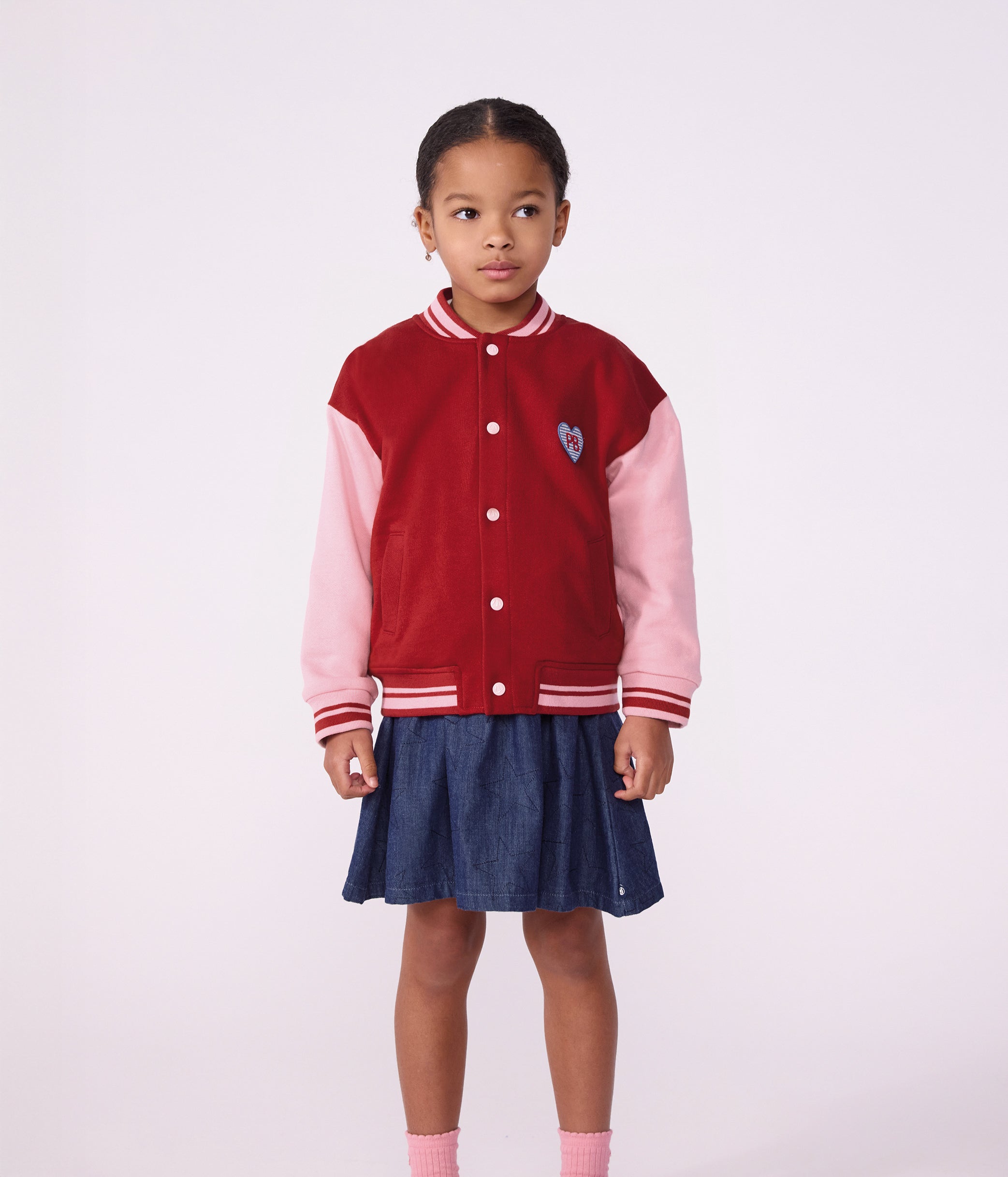 veste-teddy-enfant-en-coton-uni-colorblock