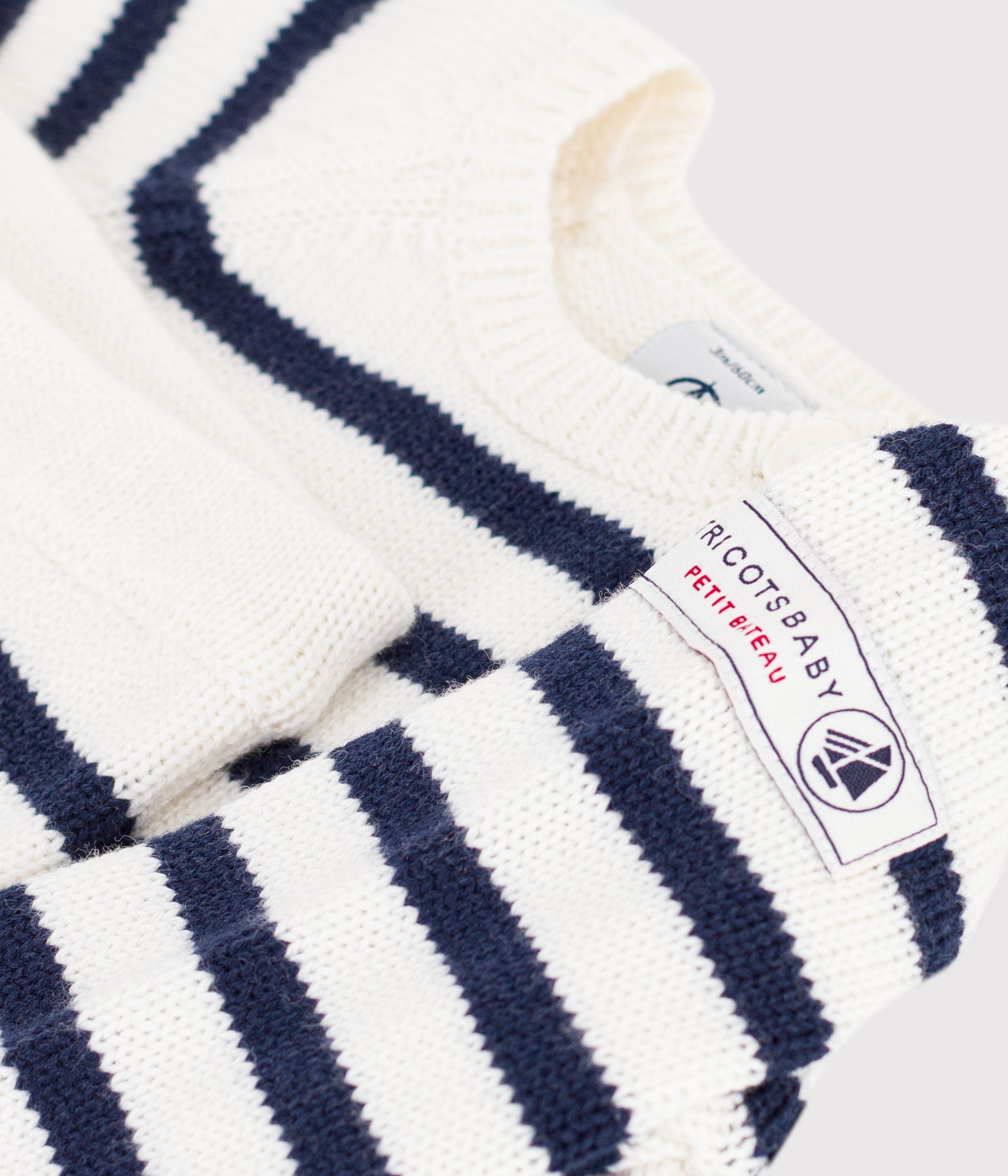 ensemble-2-pièces-bébé-rayure-marinière-en-tricot