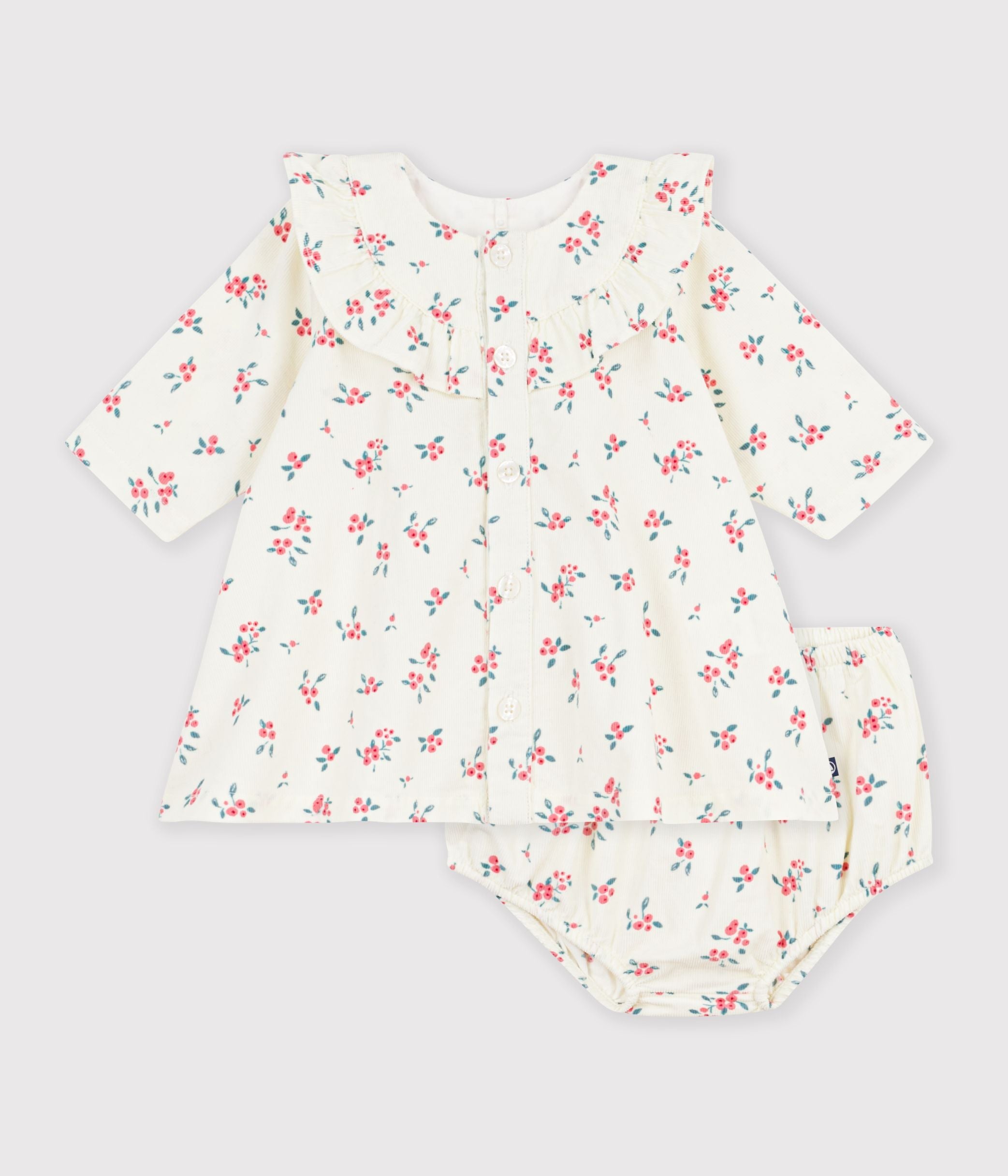 robe-bébé-en-coton-imprimé-à-fleurs