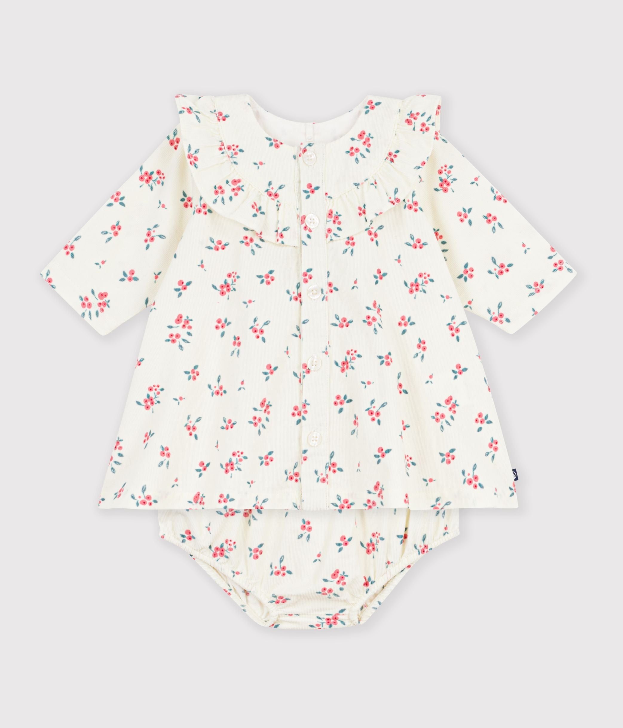 robe-bébé-en-coton-imprimé-à-fleurs