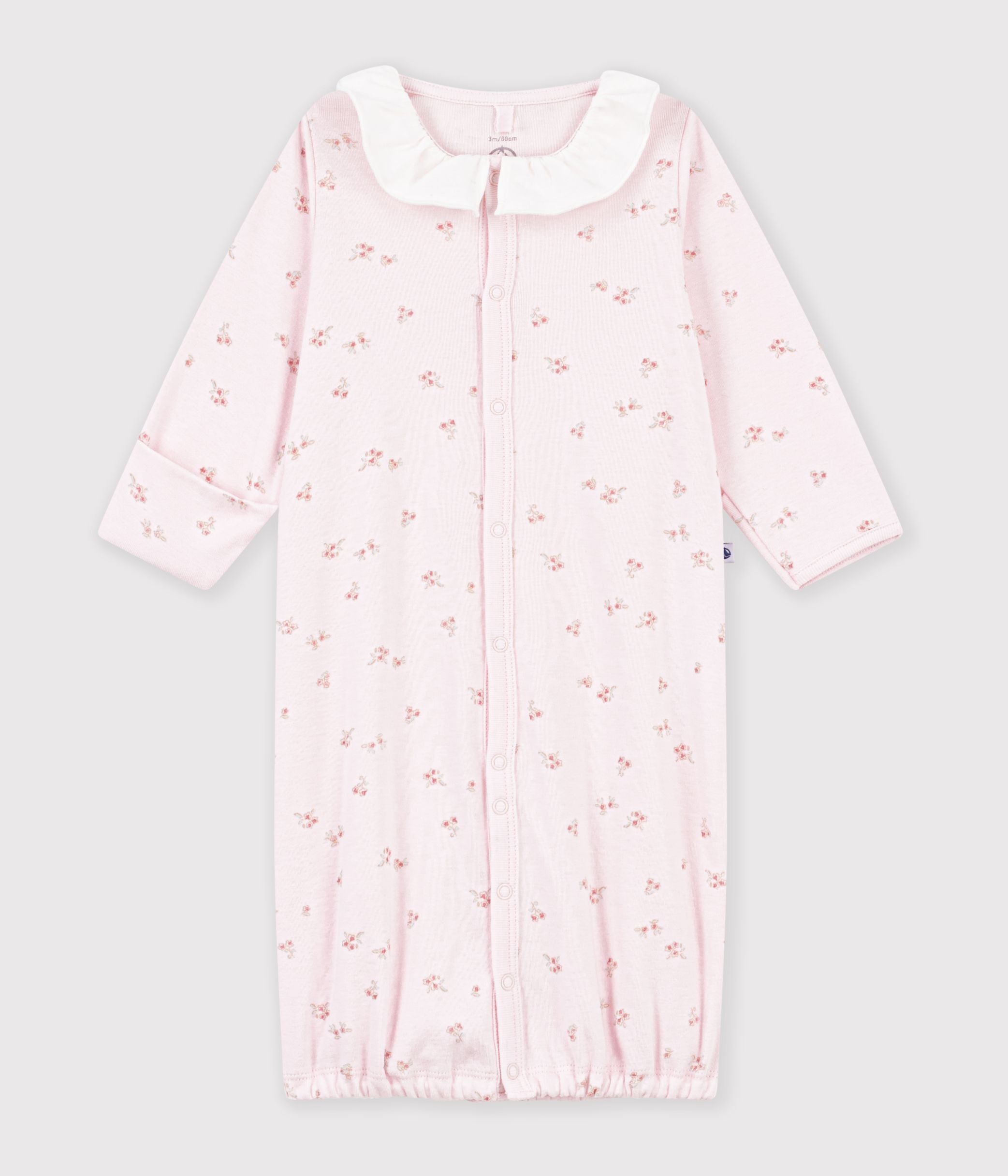 combisac-bébé-en-coton-avec-col-imprimé-à-fleurs