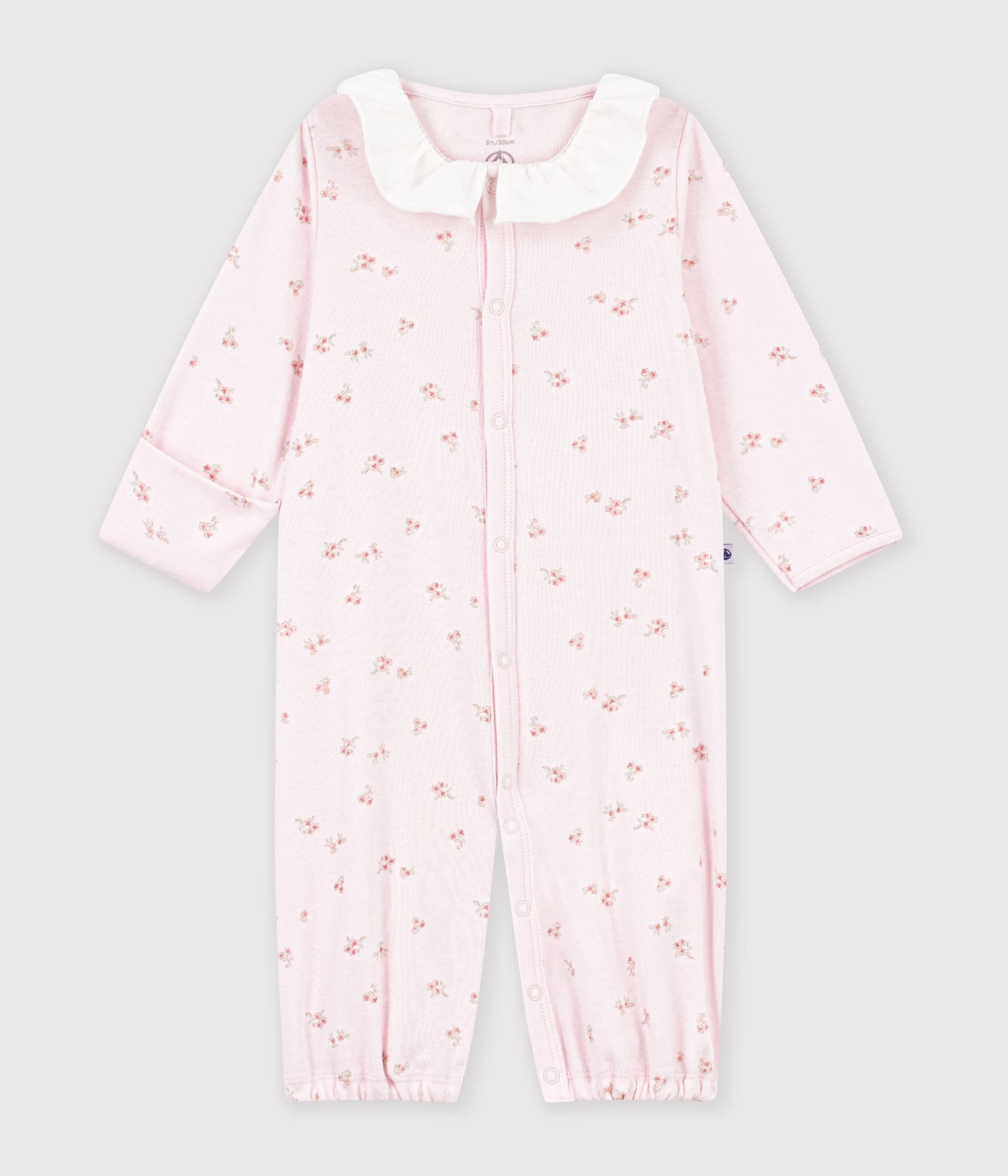 combisac-bébé-en-coton-avec-col-imprimé-à-fleurs