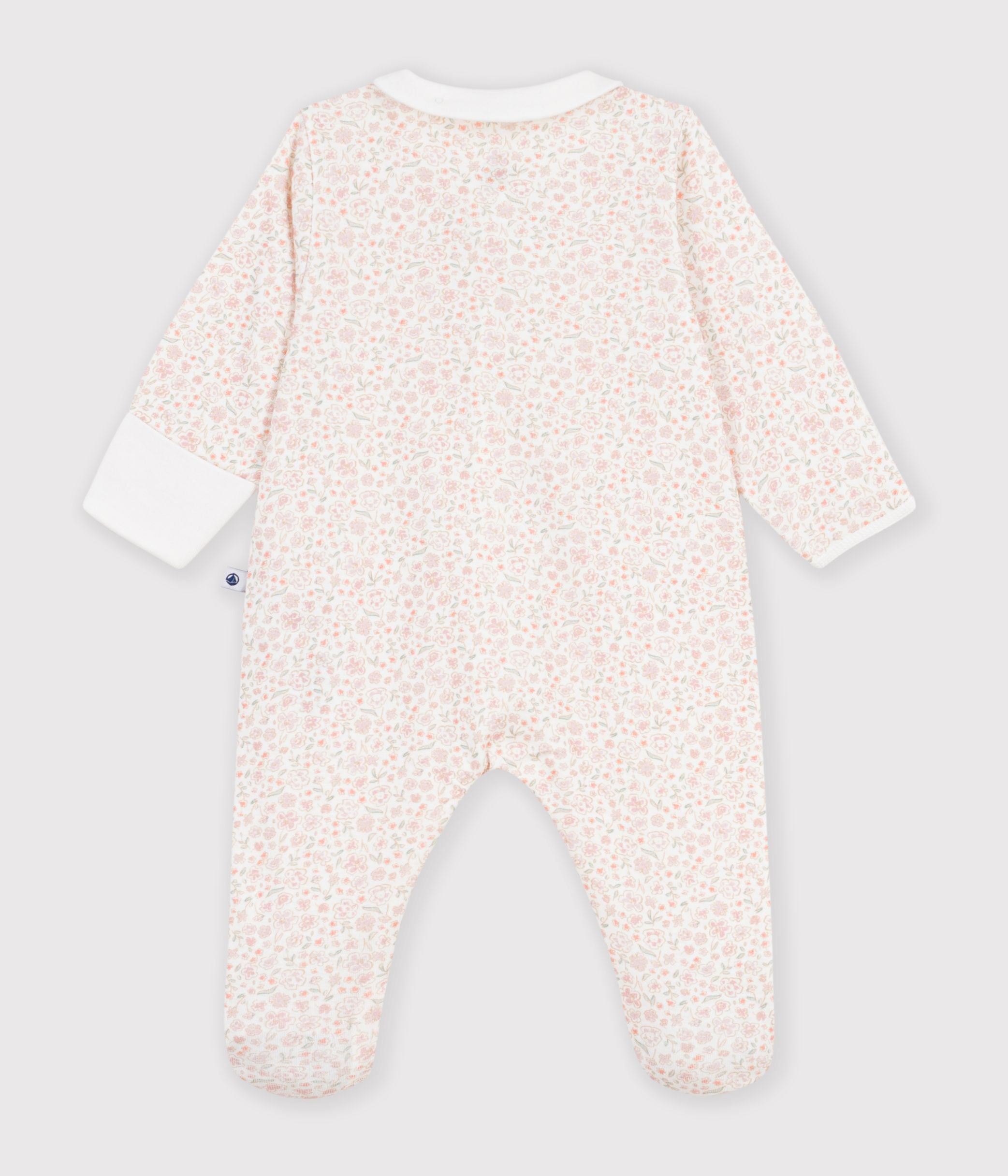 pyjama-bébé-en-coton-imprimé-à-fleurs