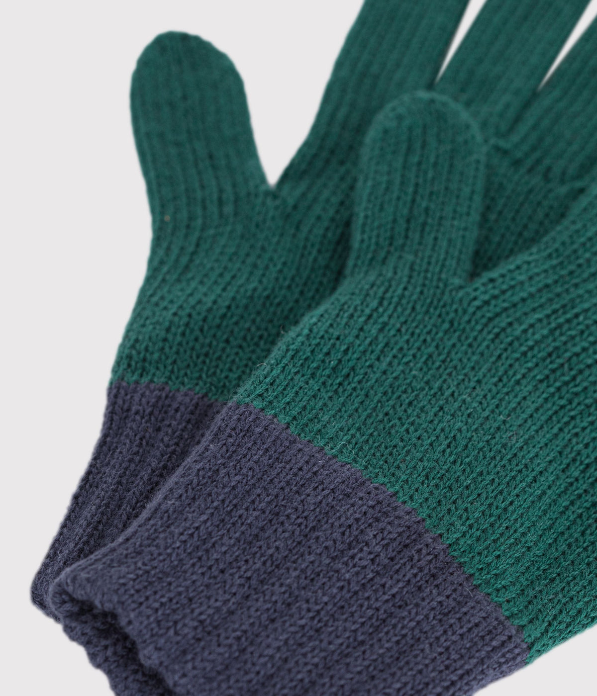 gants-enfant-en-tricot-bicolore-doublé-polaire