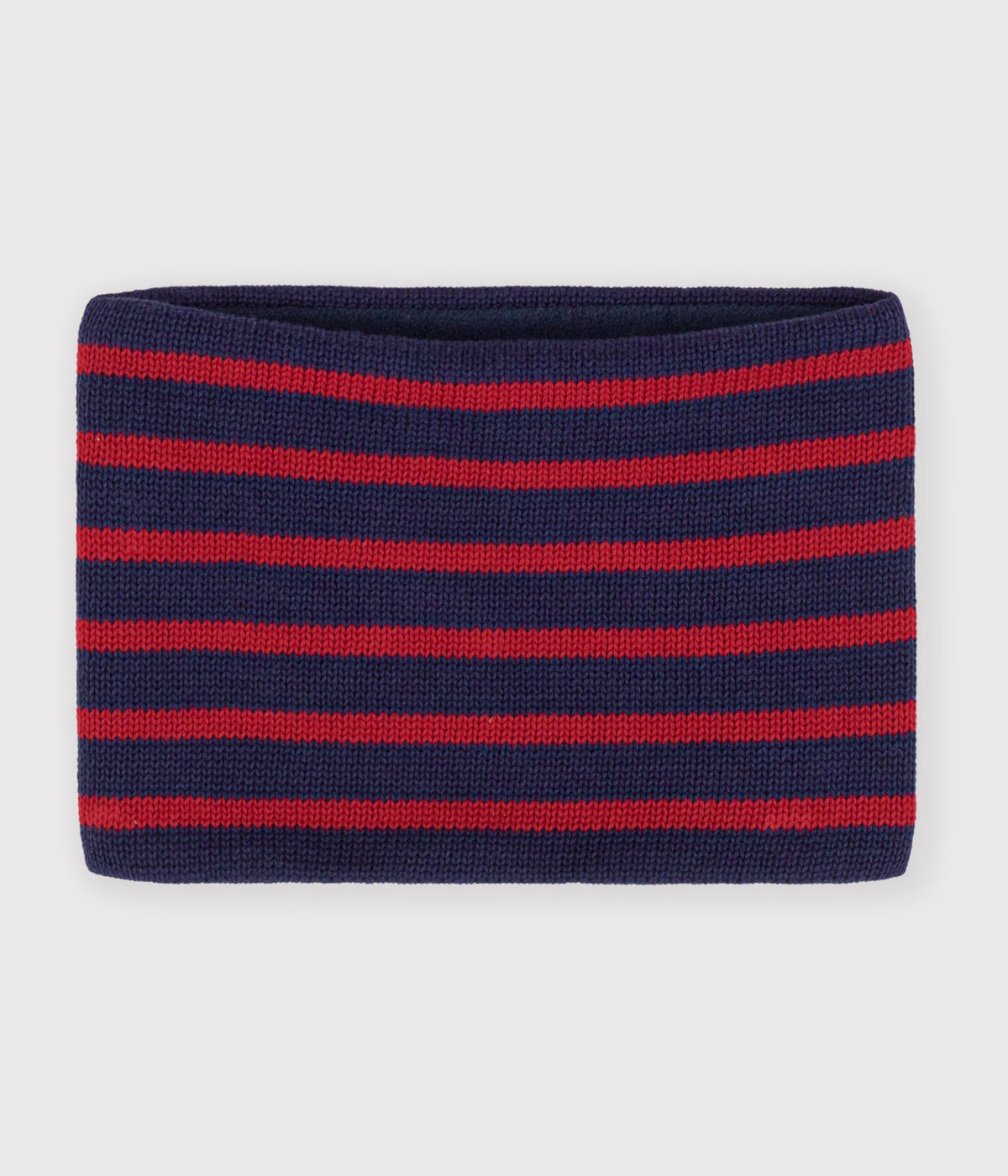snood-enfant-en-tricot-à-rayures-doublé-polaire