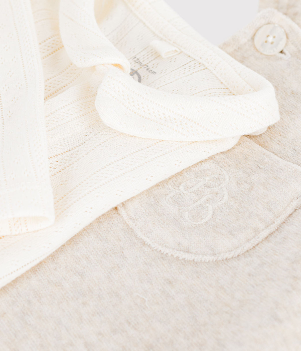 ensemble-salopette-et-body-bébé-en-coton-avec-col-uni