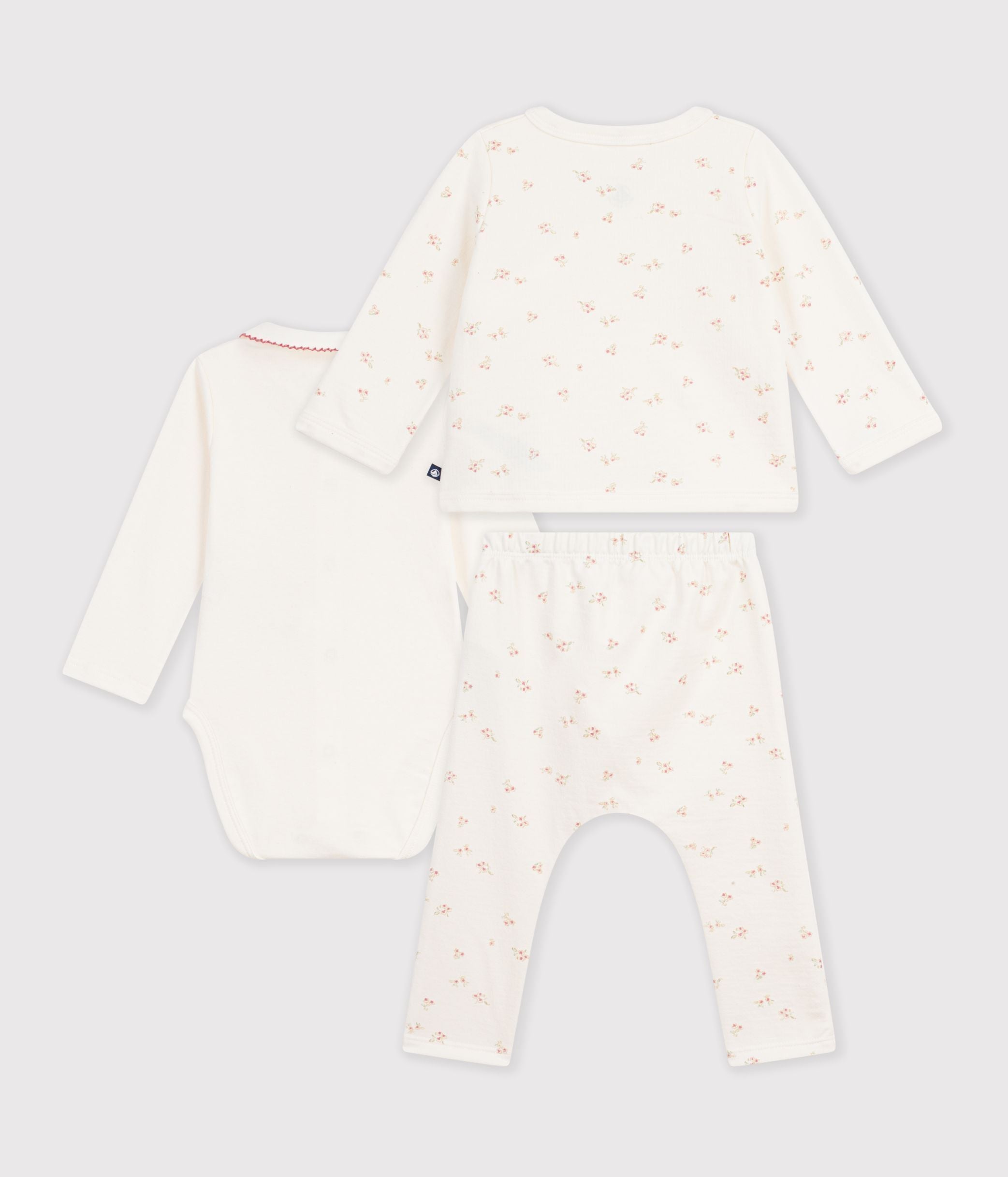 ensemble-bébé-en-coton-à-col-imprimé-à-fleurs
