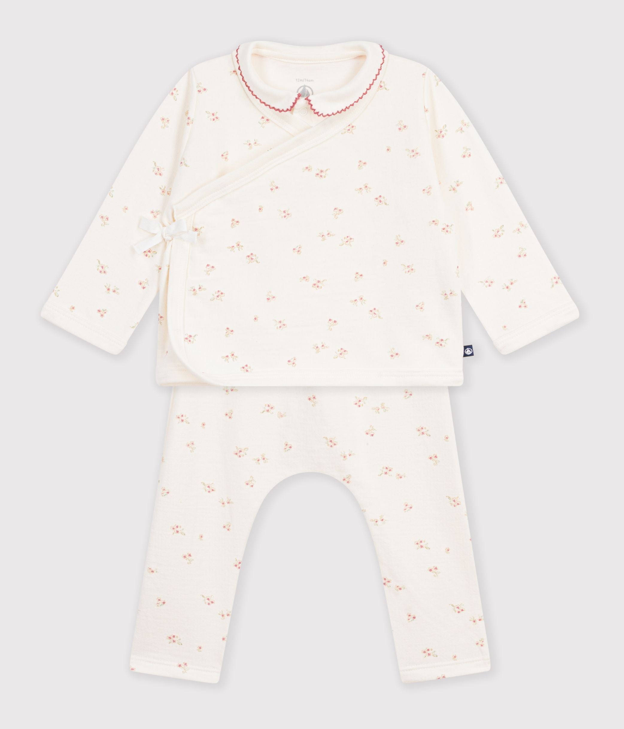 ensemble-bébé-en-coton-à-col-imprimé-à-fleurs