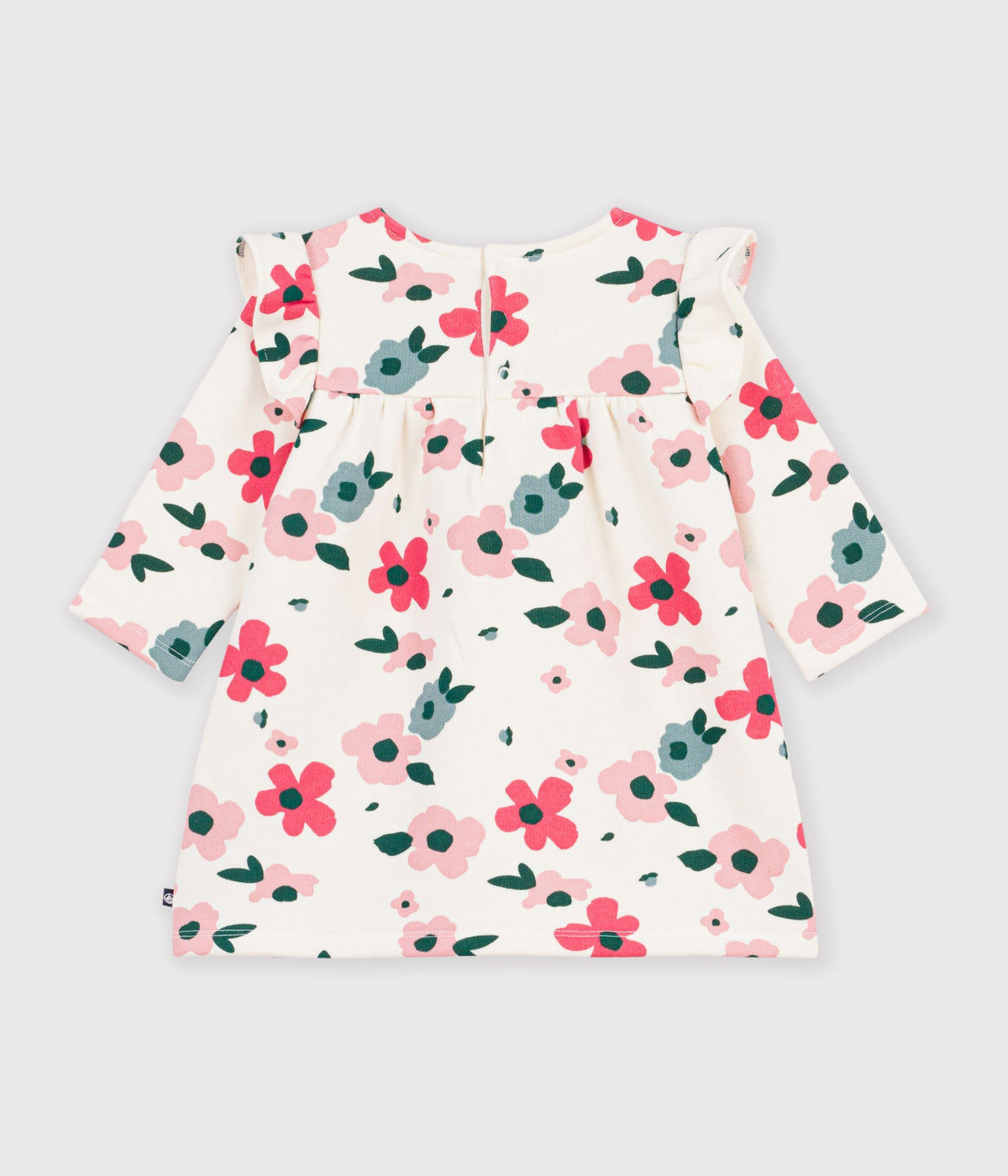 robe-bébé-en-coton-manches-longues-imprimée-à-fleurs