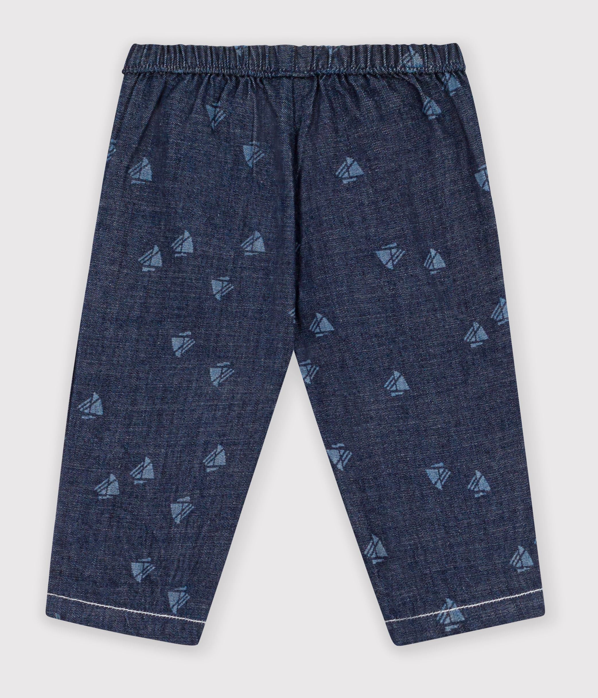 pantalon-bébé-en-denim-imprimé-bateaux