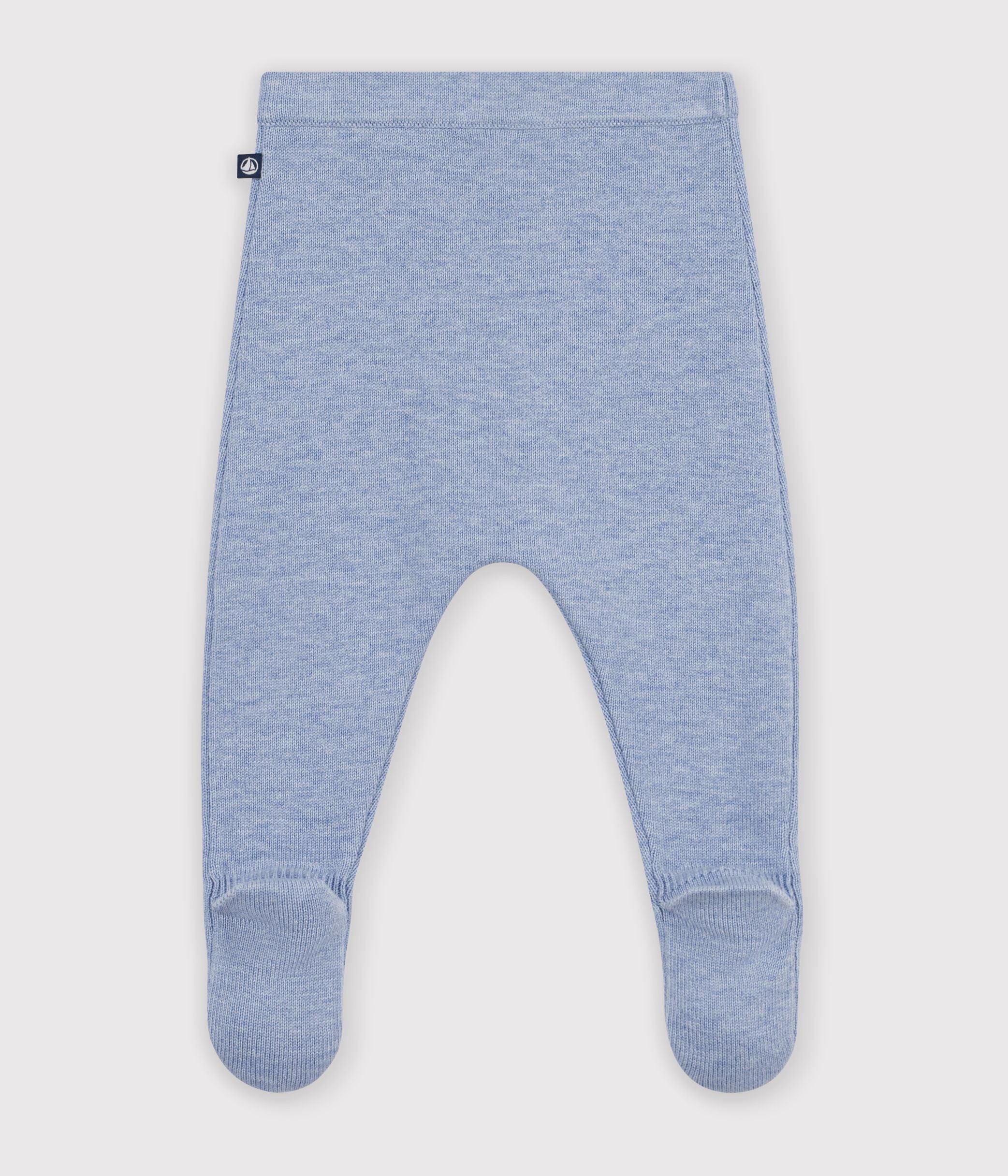pantalon-bébé-en-tricot-laine-et-coton-uni