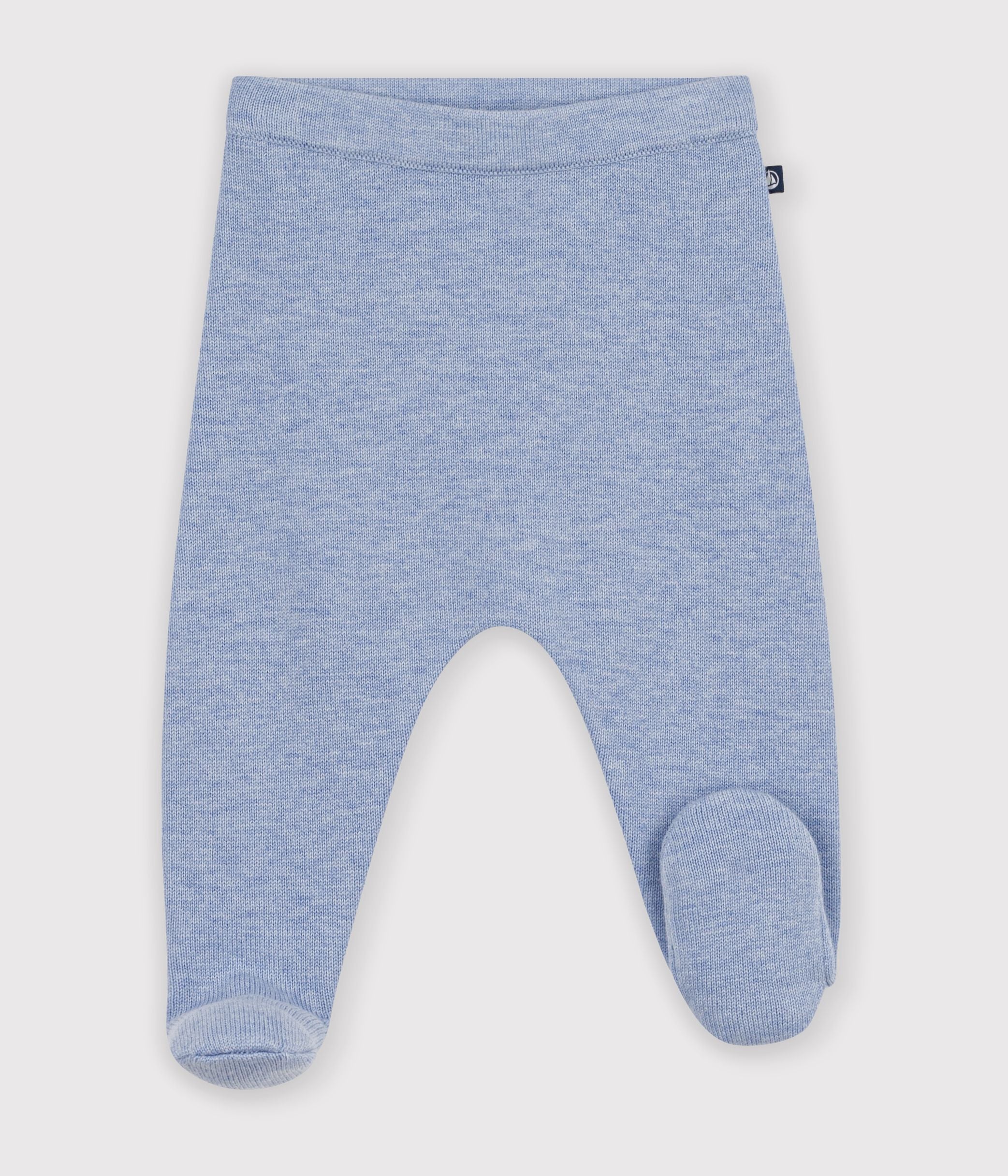 pantalon-bébé-en-tricot-laine-et-coton-uni