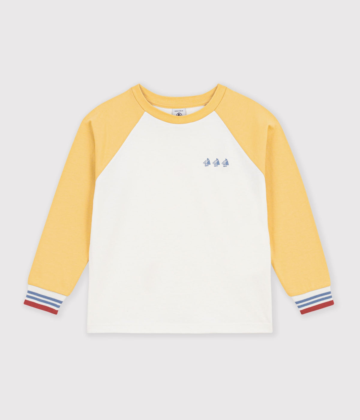tee-shirt-enfant-manches-longues-en-coton-colorblock