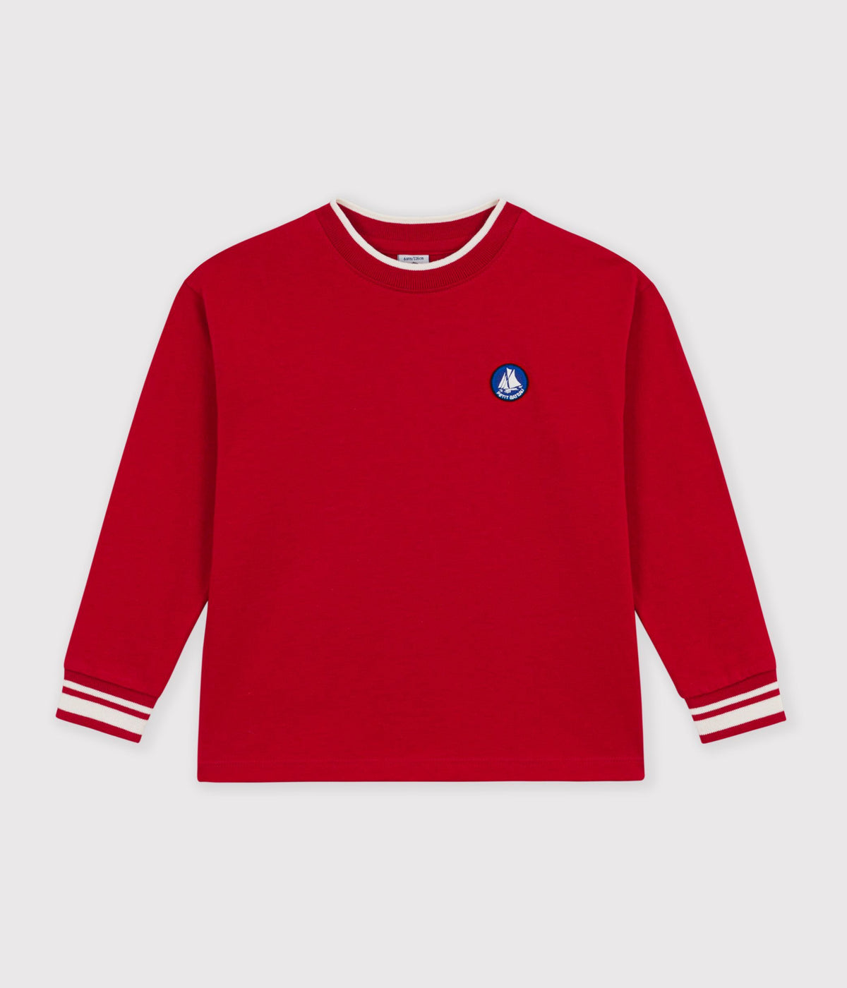 tee-shirt-enfant-manches-longues-en-coton-uni