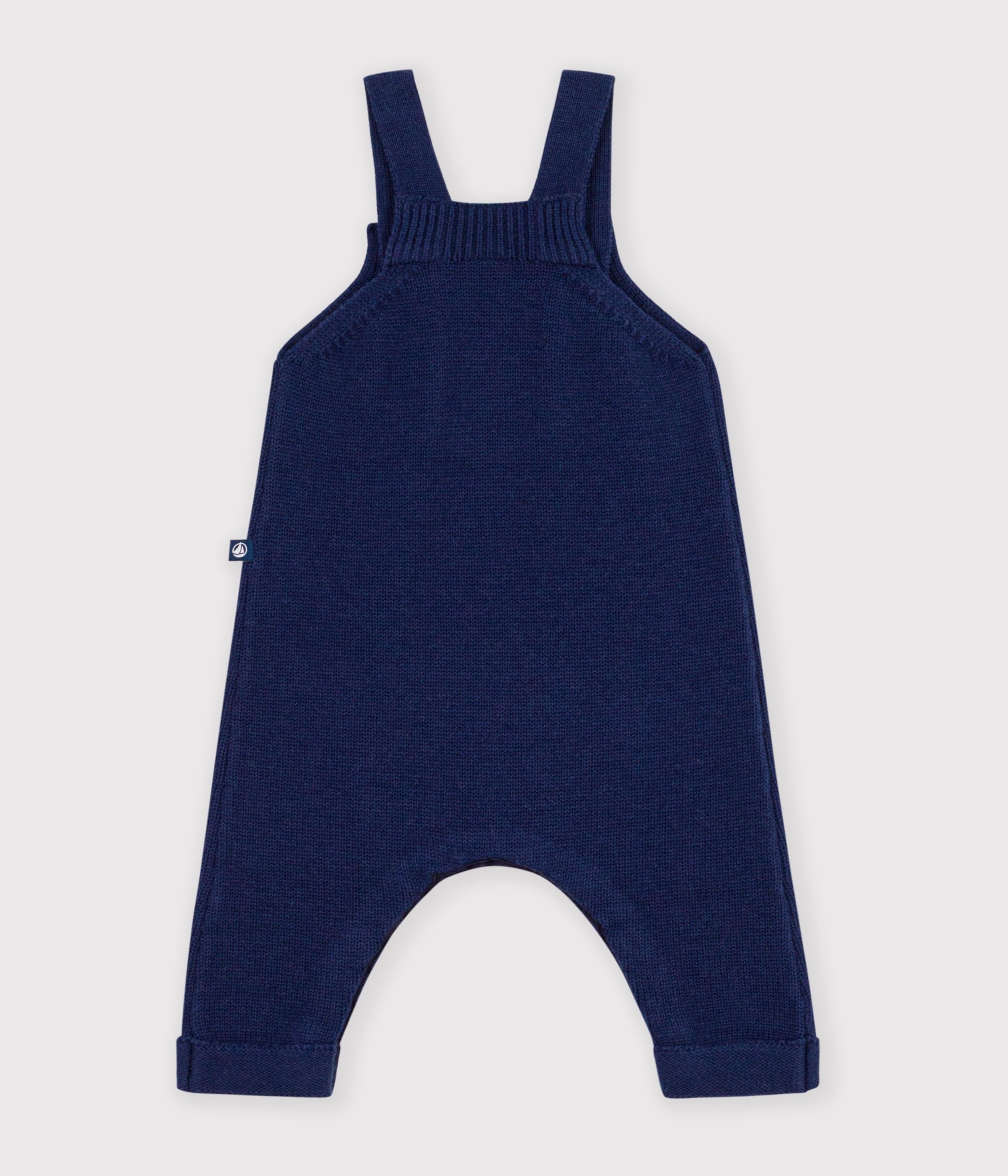 salopette-bébé-unie-en-tricot-laine-et-coton