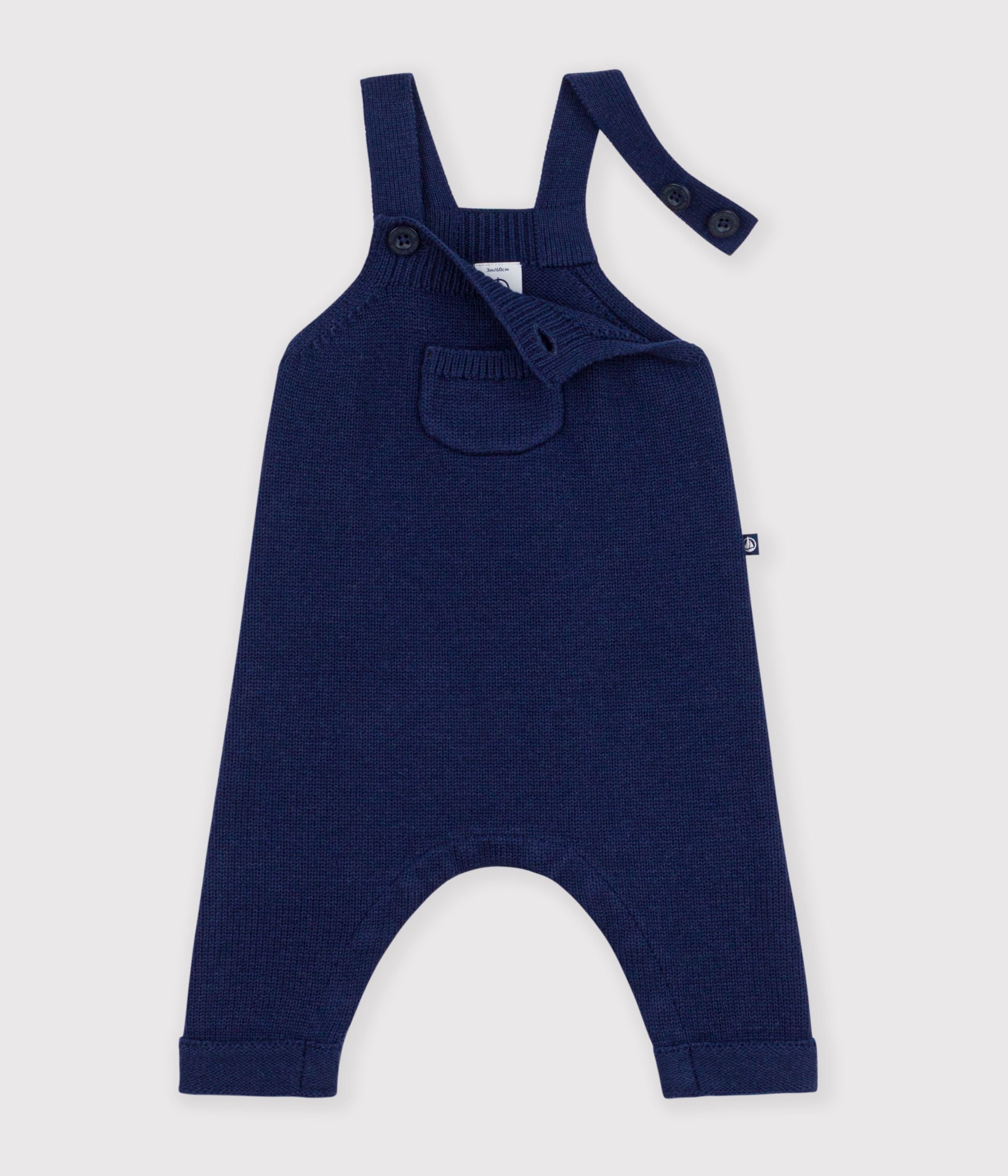 salopette-bébé-unie-en-tricot-laine-et-coton