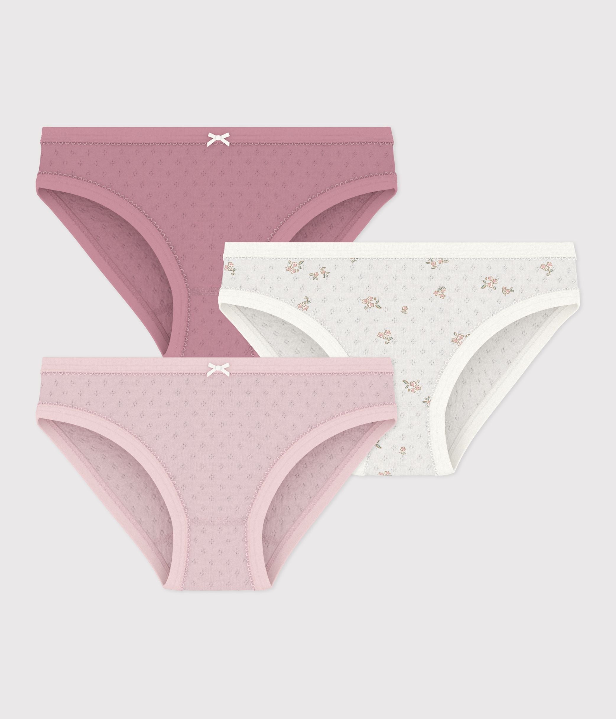 lot-de-culottes-enfant-en-coton-ajouré-à-fleurs