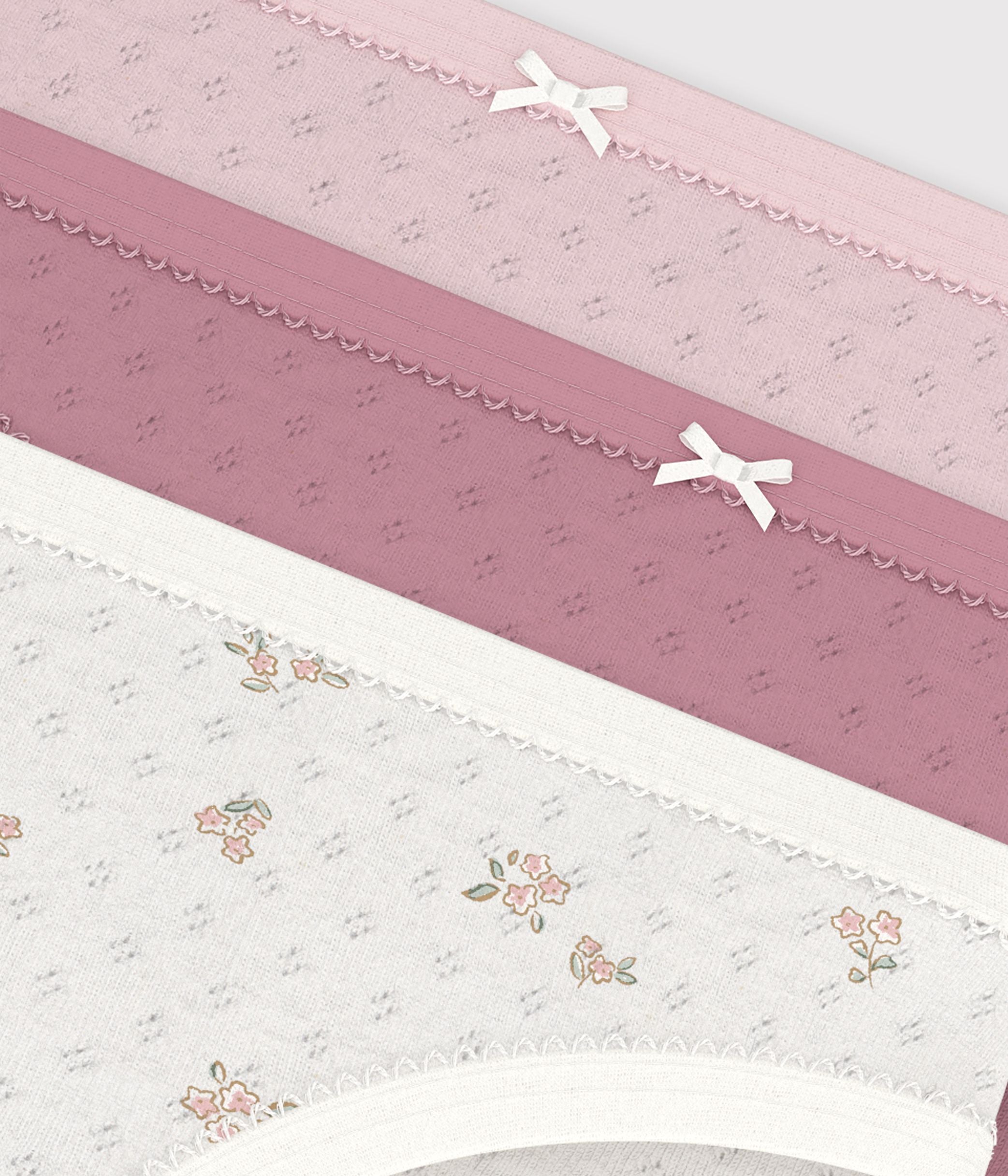 lot-de-culottes-enfant-en-coton-ajouré-à-fleurs