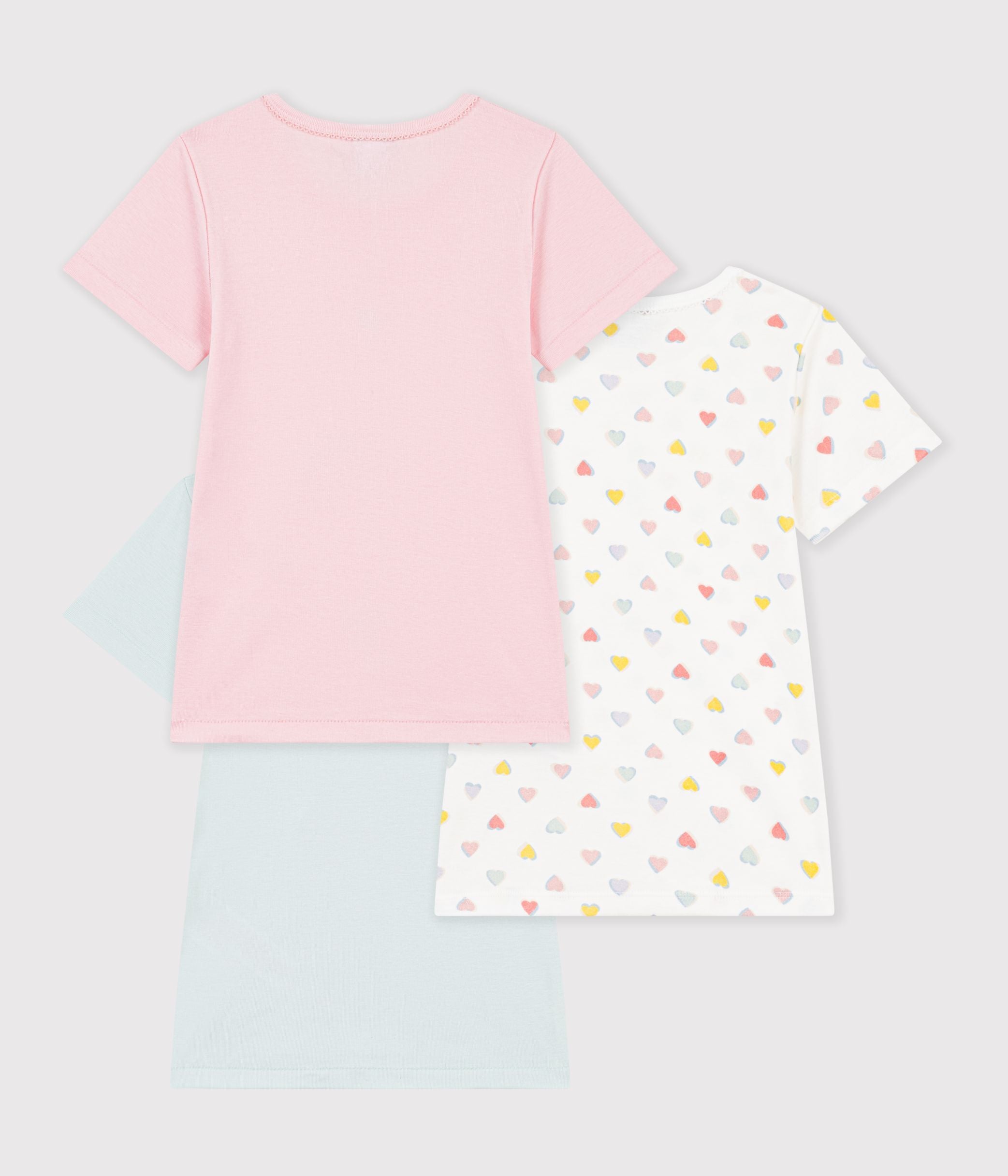 lot-de-tee-shirts-enfant-en-coton-manches-courtes-à-cœurs