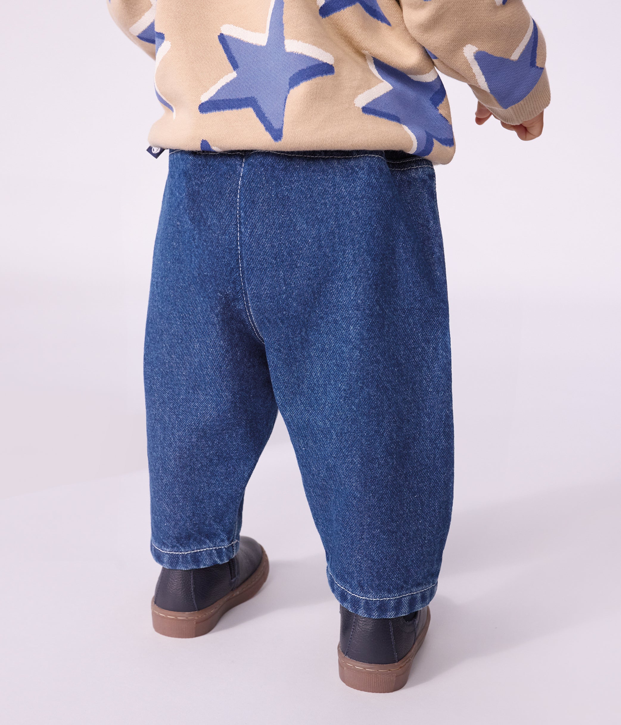 pantalon-bébé-en-denim-uni