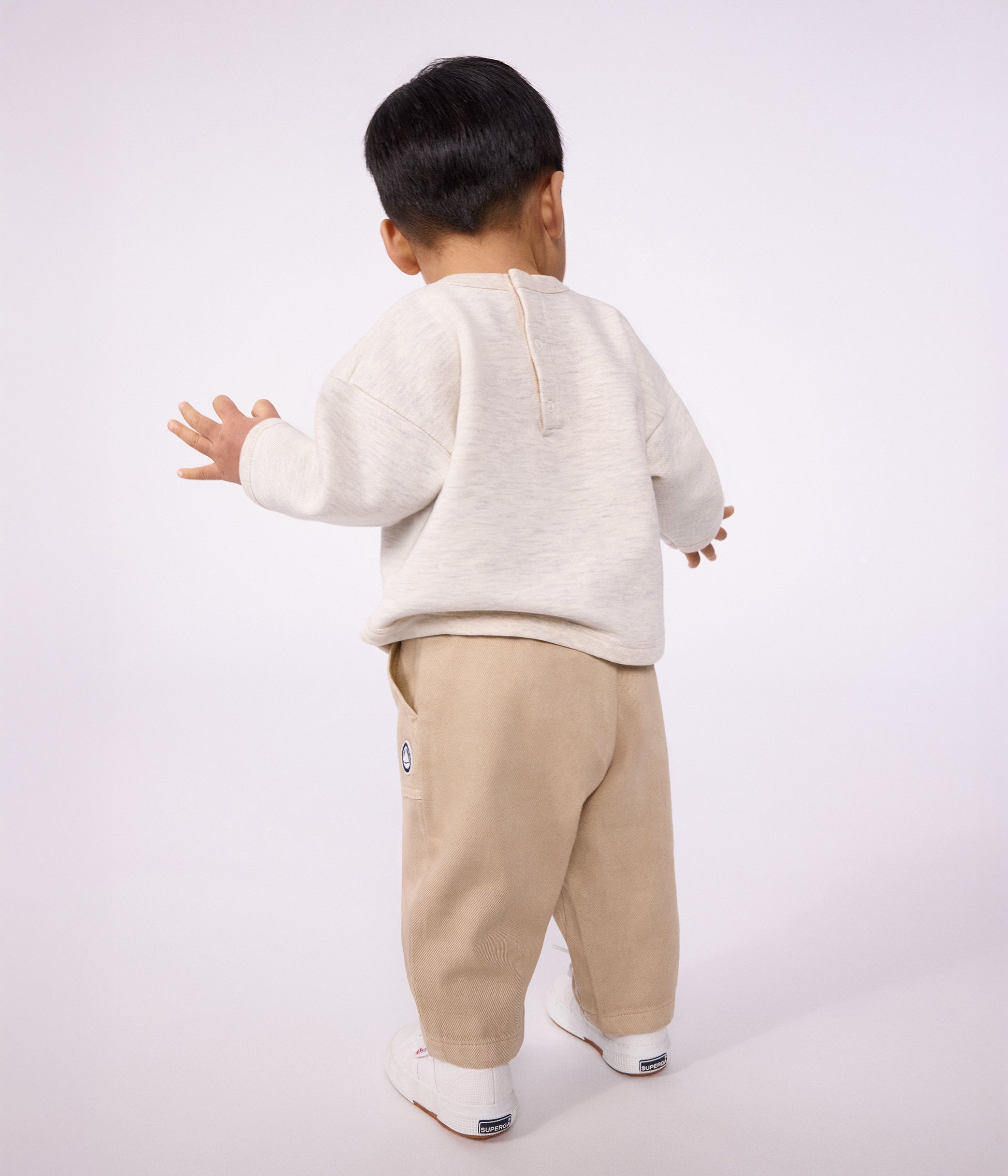 pantalon-bébé-en-coton-uni-avec-badge,-style-cargo