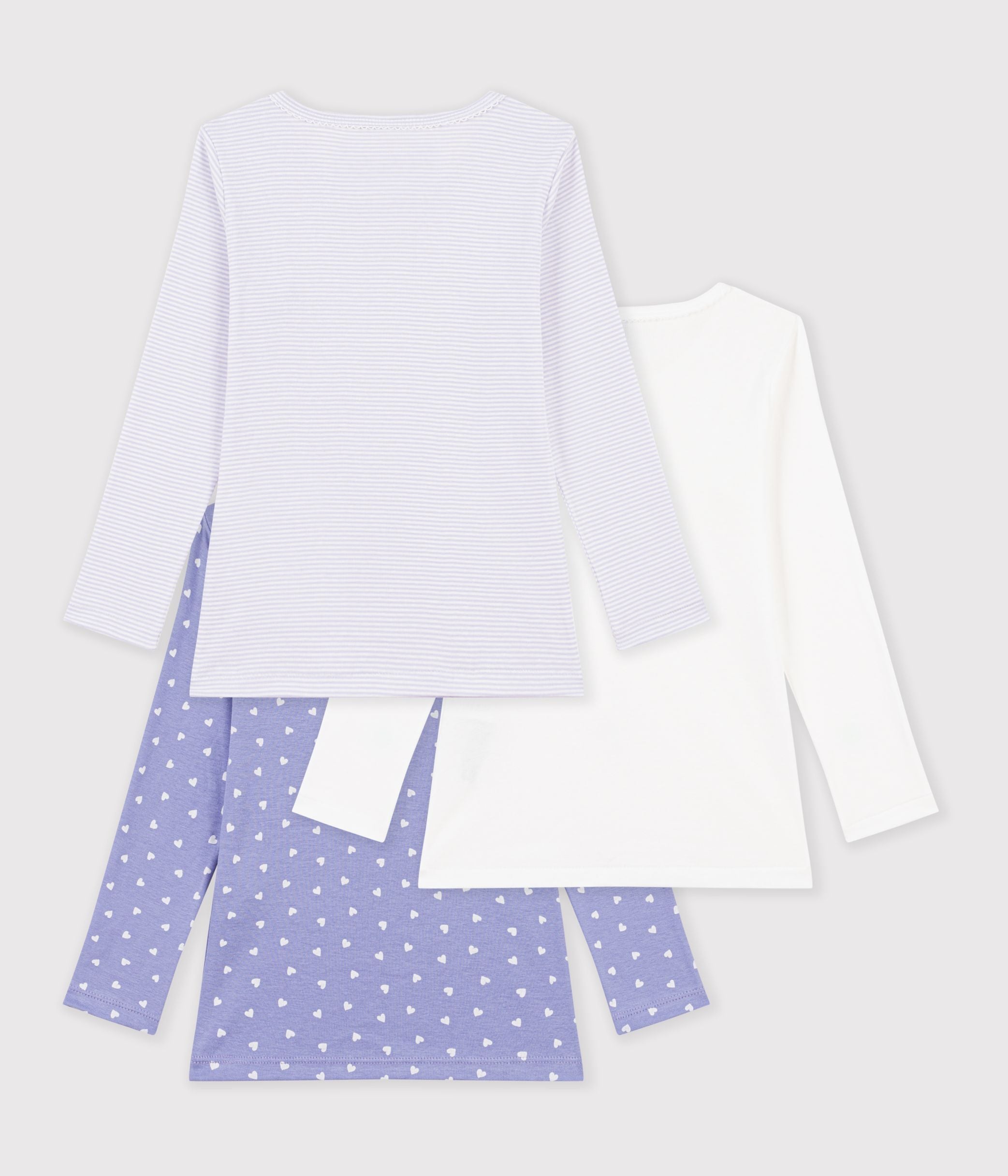 lot-de-tee-shirts-enfant-en-coton-manches-longues-à-cœurs