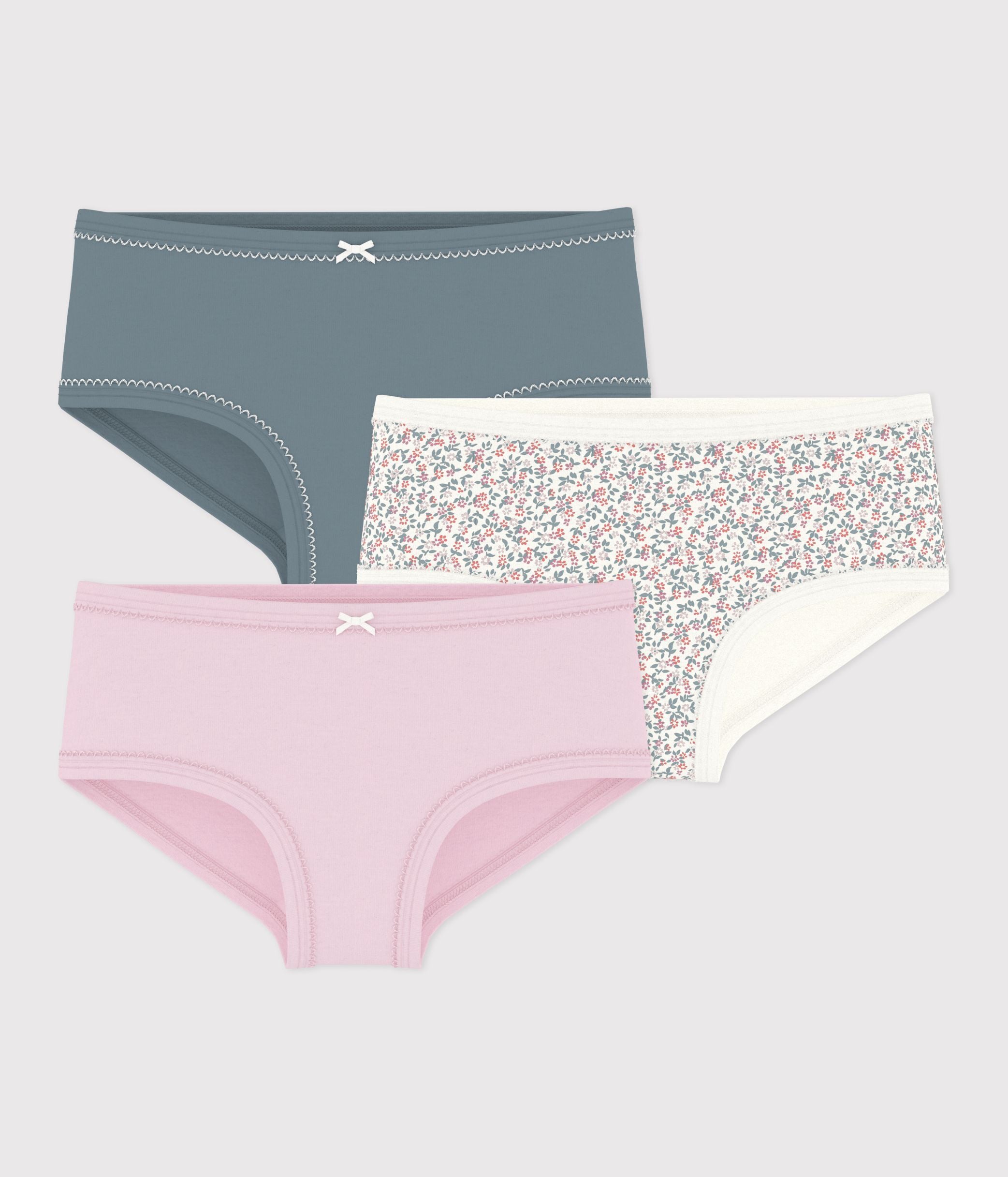 lot-de-culottes-enfant-en-coton-taille-haute-à-fleurs