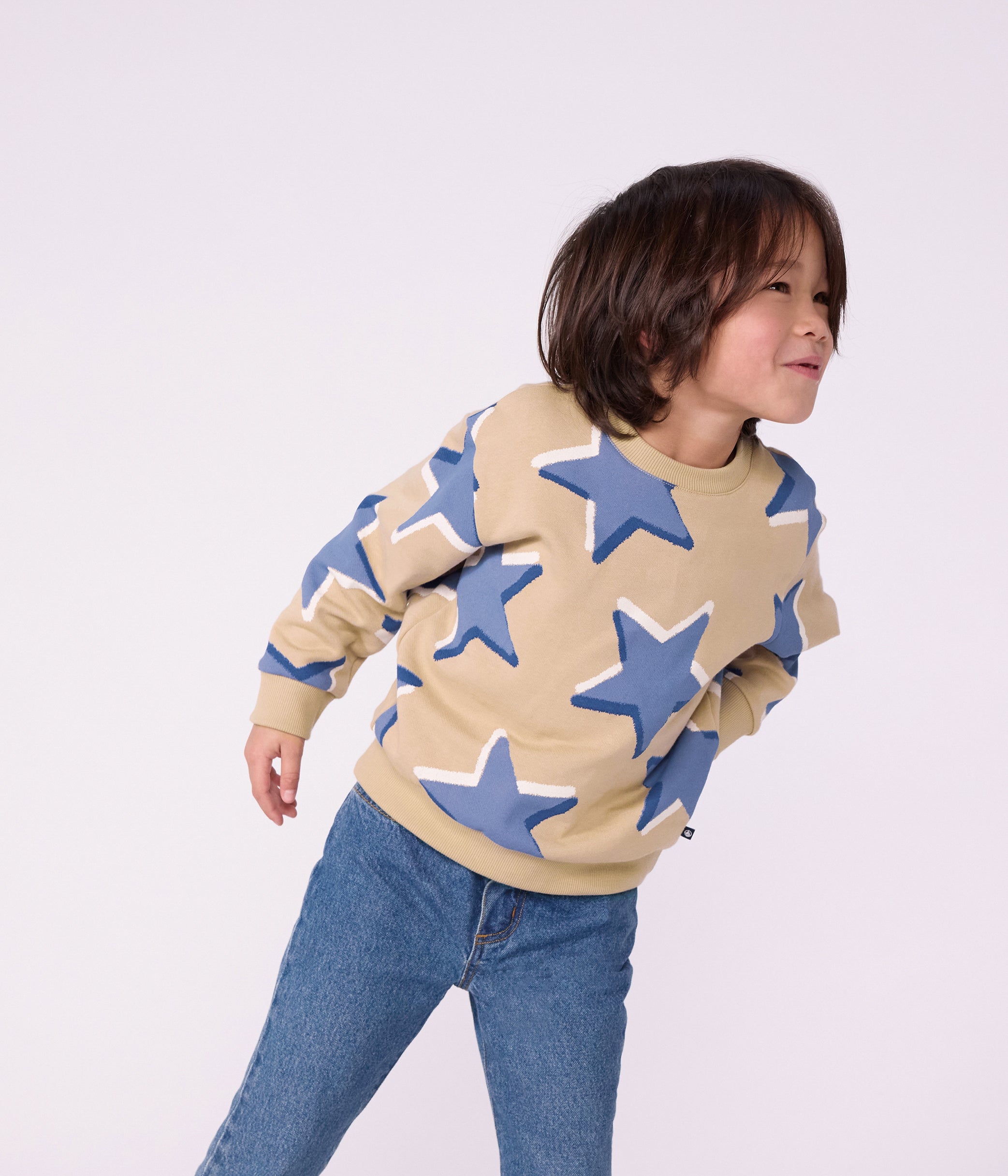 sweatshirt-enfant-en-coton-imprimé-étoiles