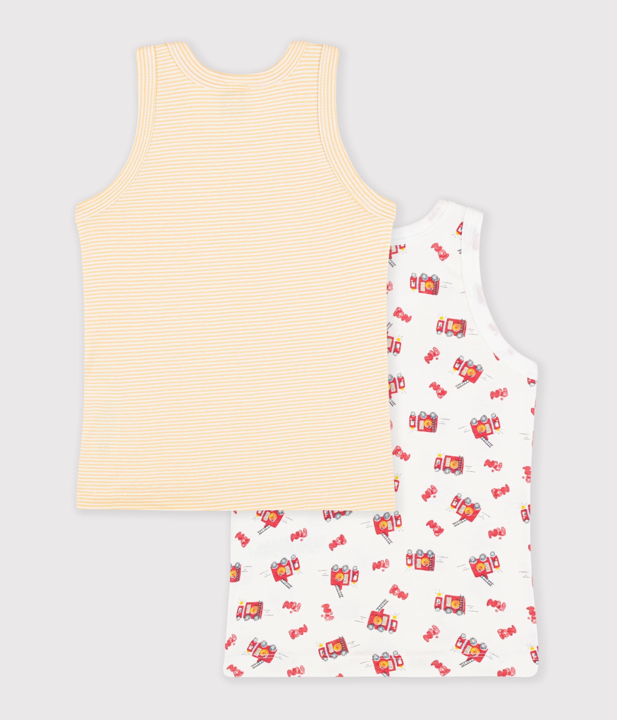 lot-de-débardeurs-enfant-en-coton-imprimé-pompier