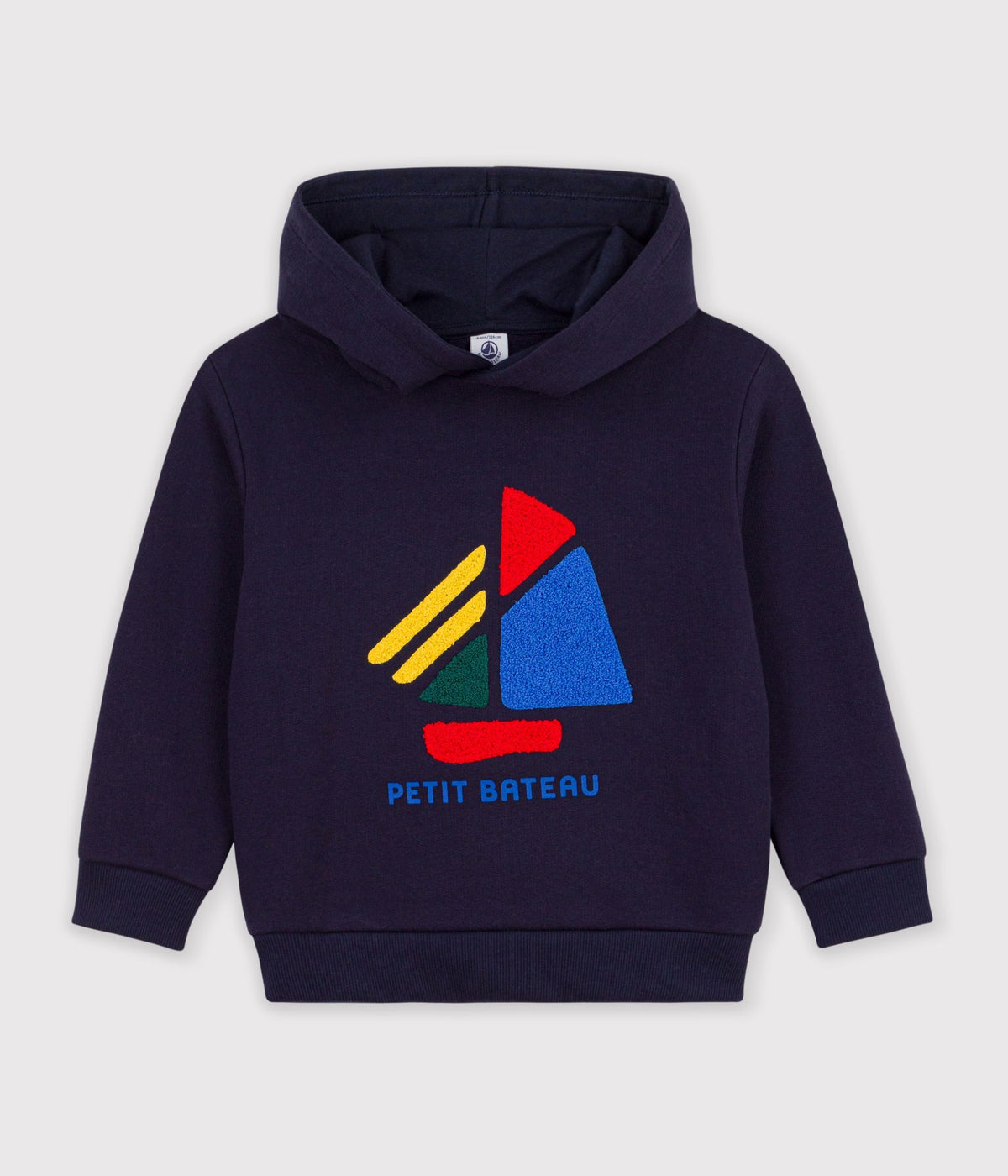 sweatshirt-à-capuche-enfant-en-coton-à-motif-bateau