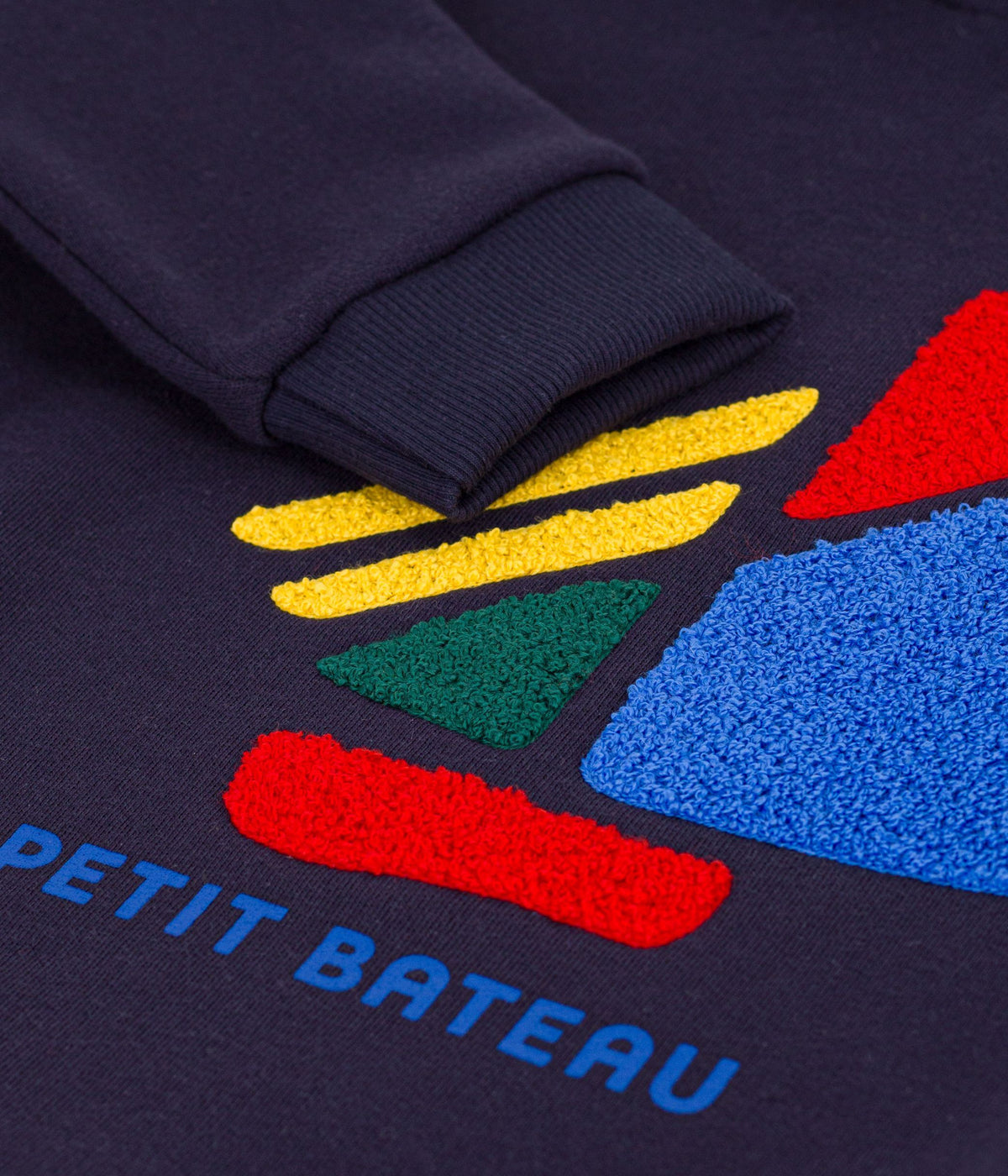 sweatshirt-à-capuche-enfant-en-coton-à-motif-bateau
