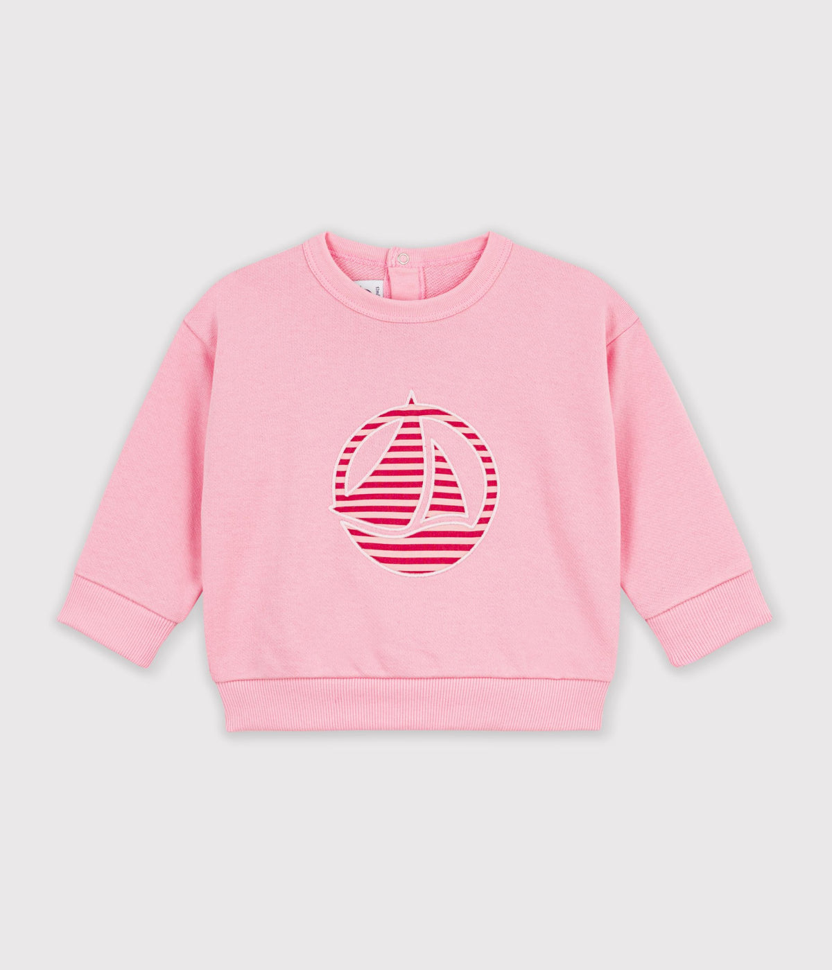 sweatshirt-bébé-en-coton-uni-et-son-logo-imprimé