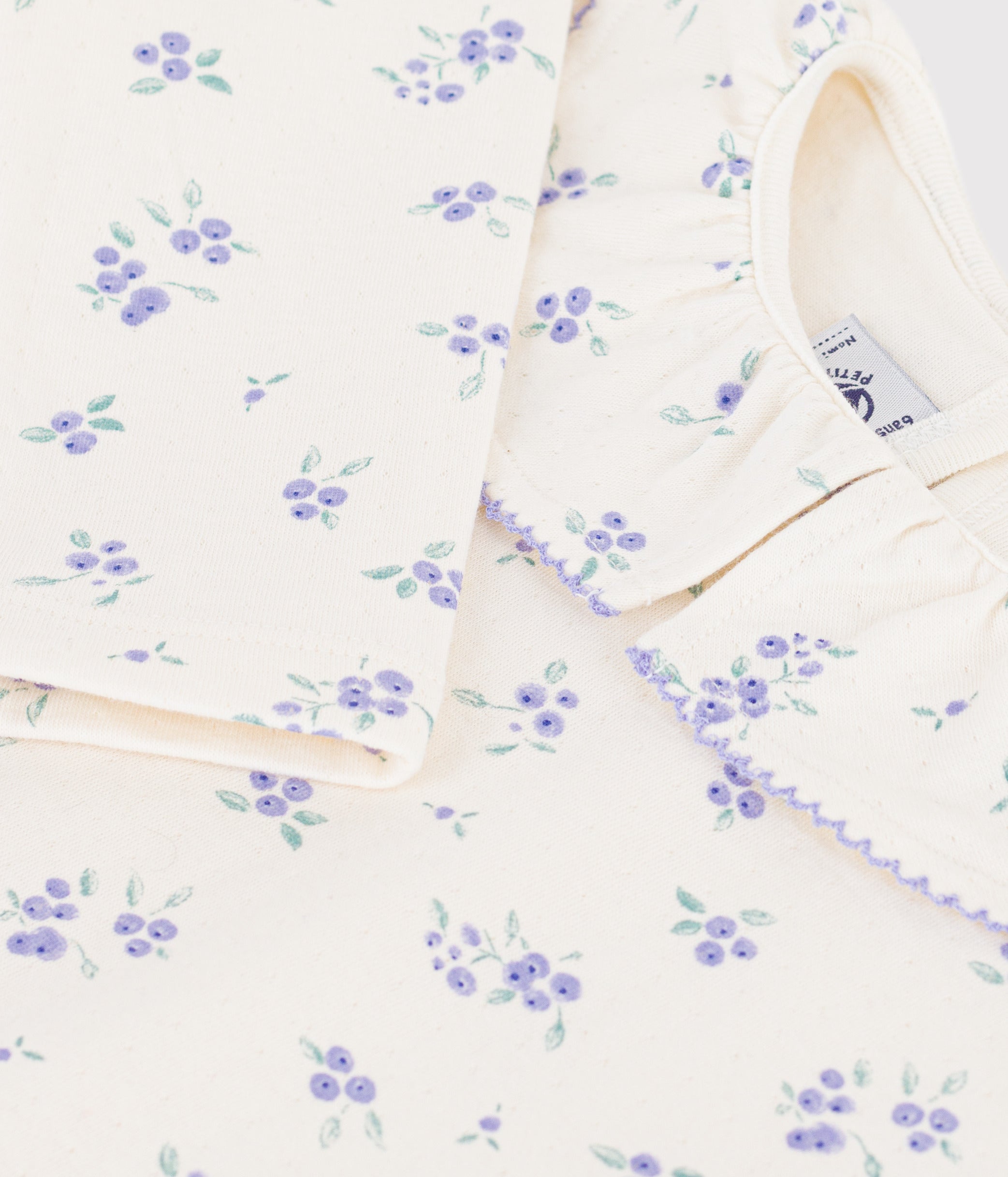 tee-shirt-à-col-enfant-manches-longues-à-fleurs