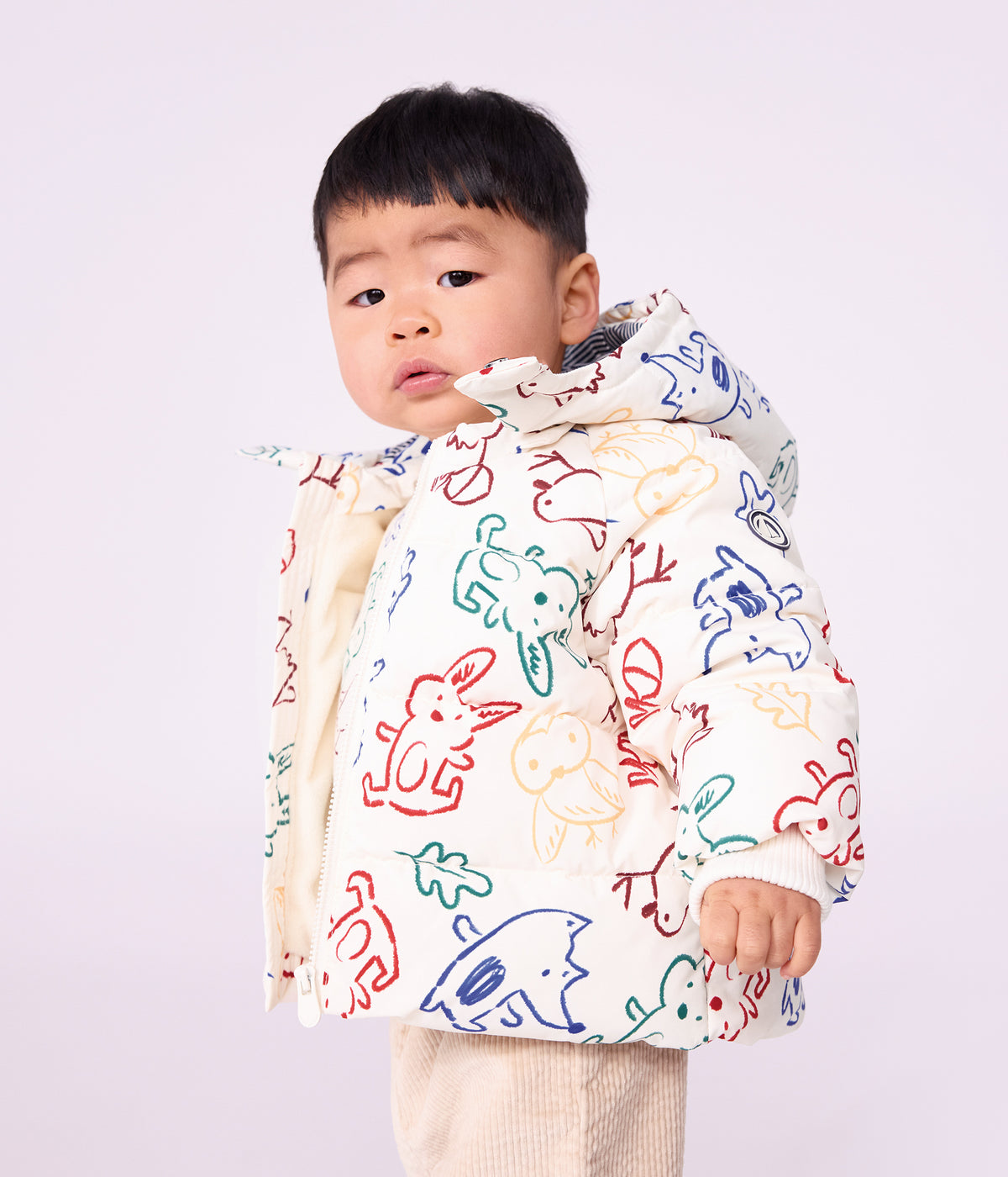 doudoune-bébé-en-polyester-imprimé-animalier