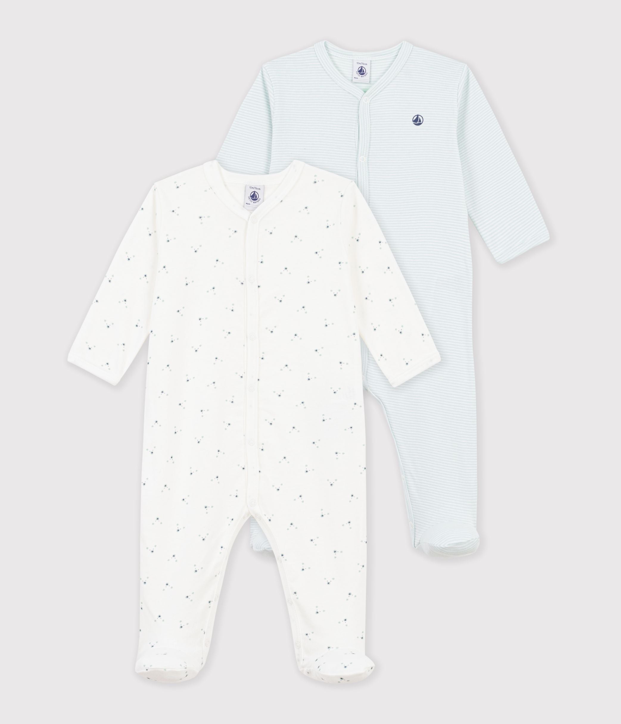 lot-de-pyjamas-bébé-en-coton-imprimé