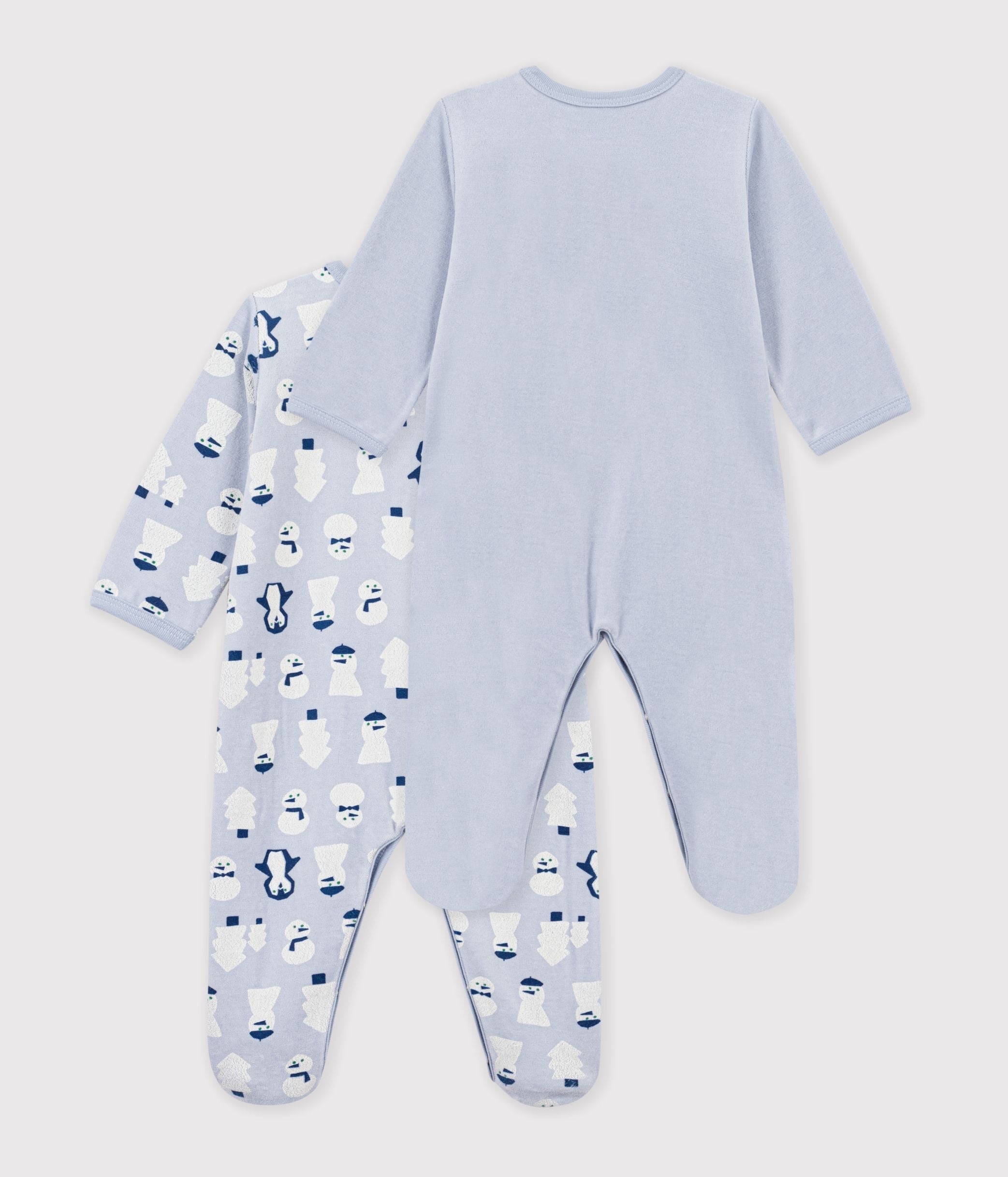 lot-de-pyjamas-bébé-en-velours-imprimé