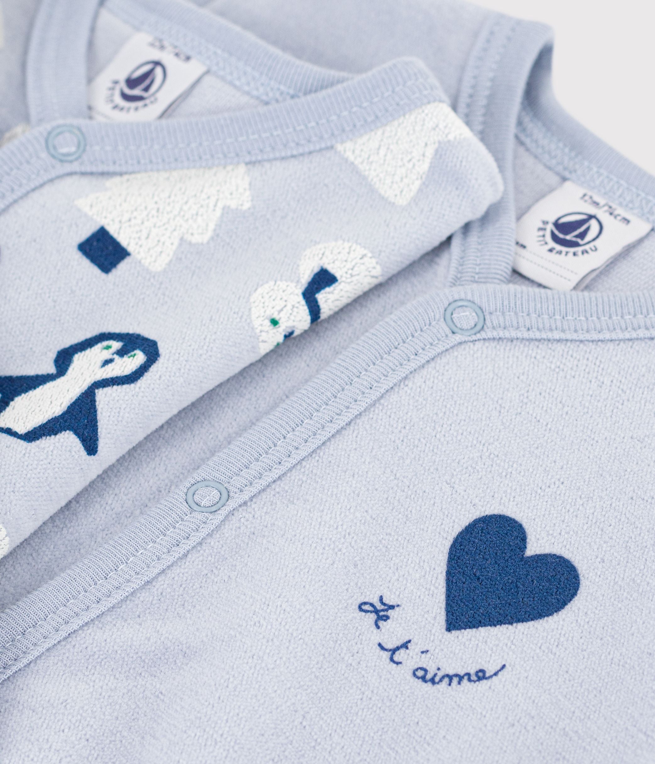 lot-de-pyjamas-bébé-en-velours-imprimé