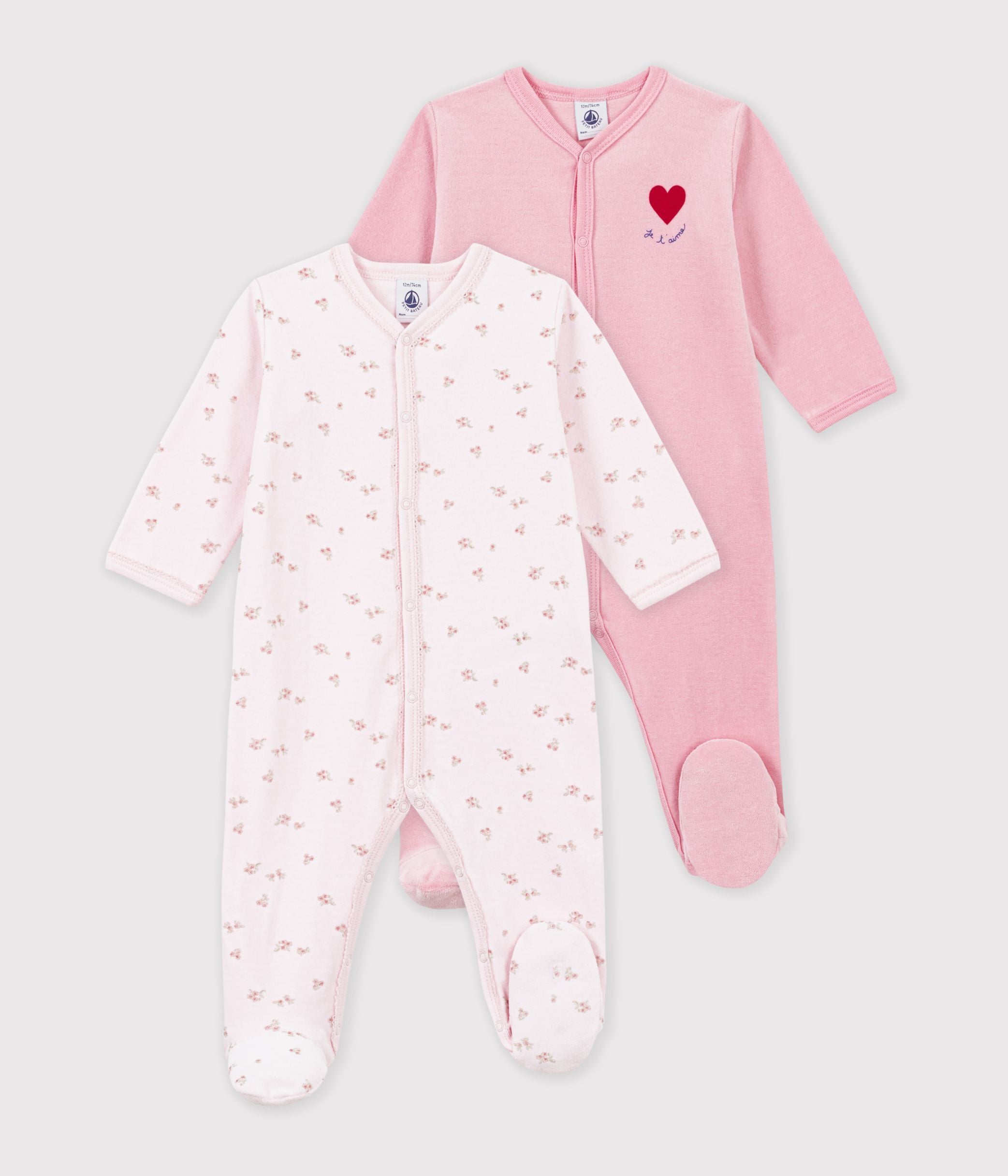 lot-de-pyjamas-bébé-en-velours-imprimé