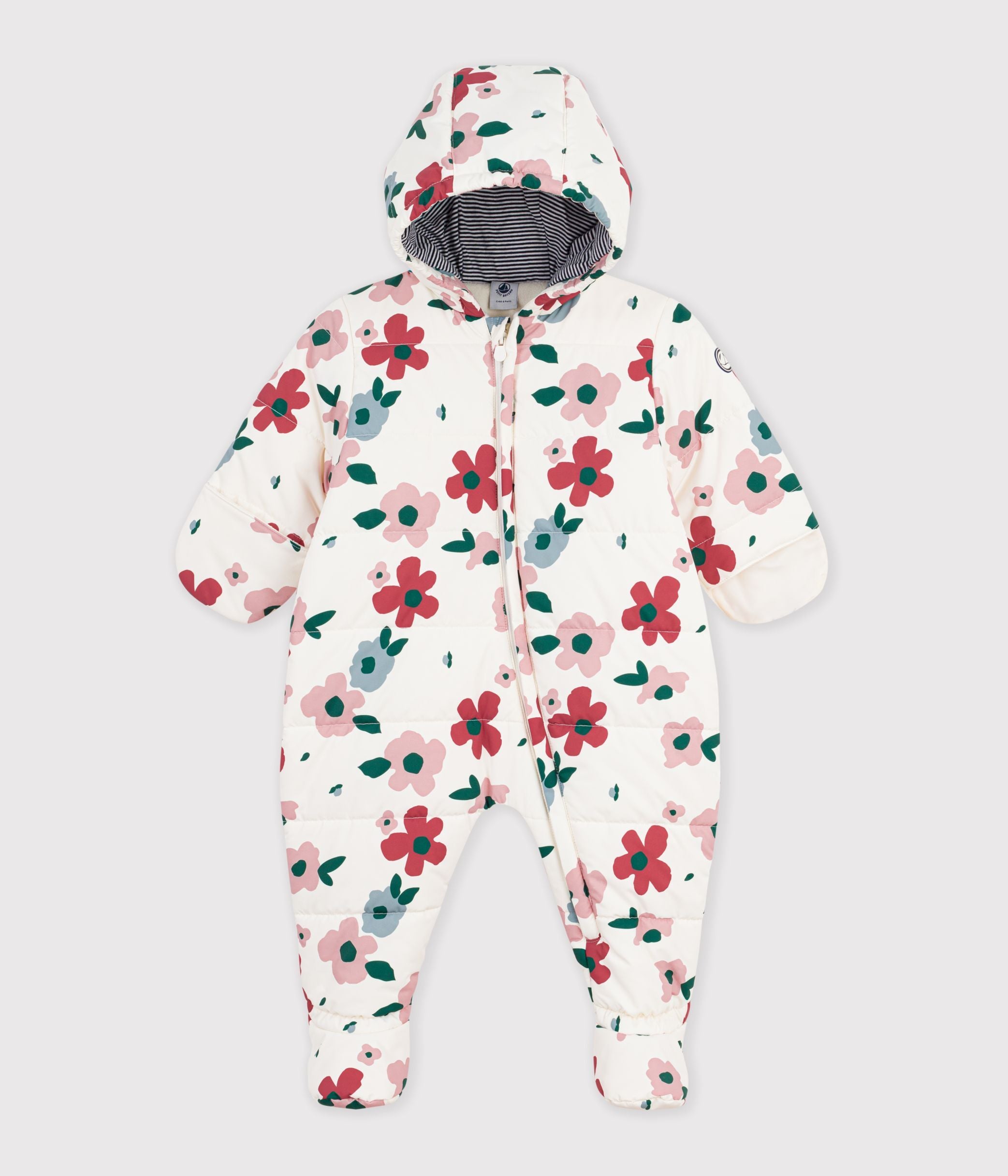 combipilote-bébé-en-polyester-imprimé-fleurs