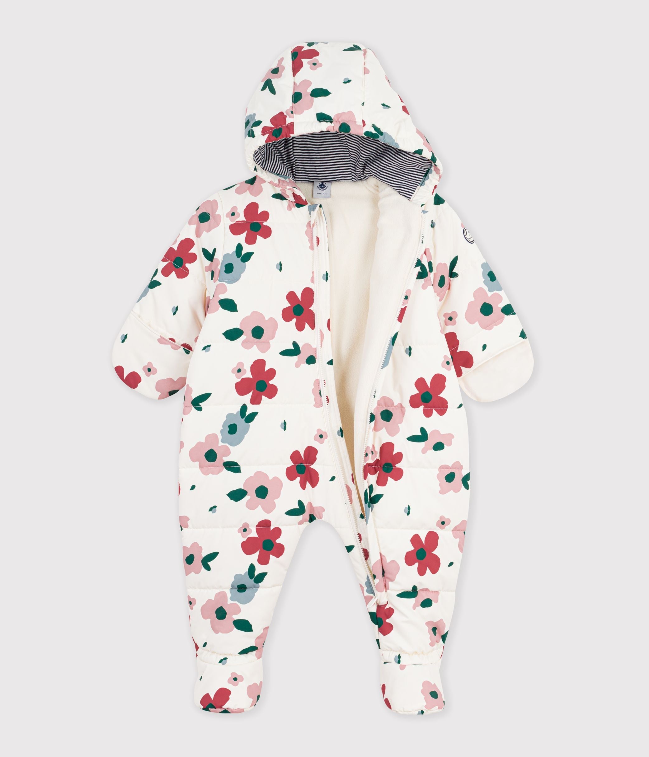 combipilote-bébé-en-polyester-imprimé-fleurs