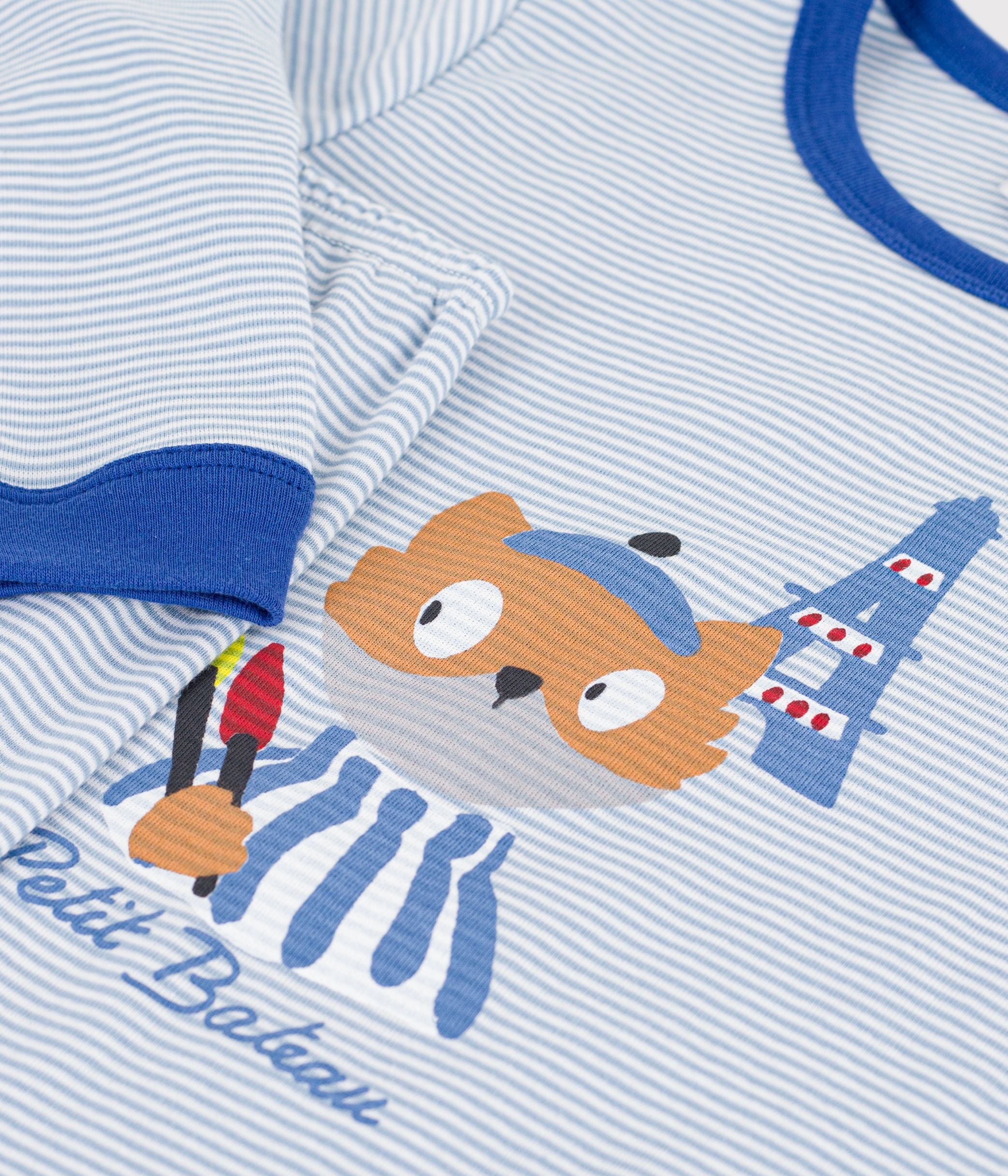pyjama-enfant-en-coton-à-rayures